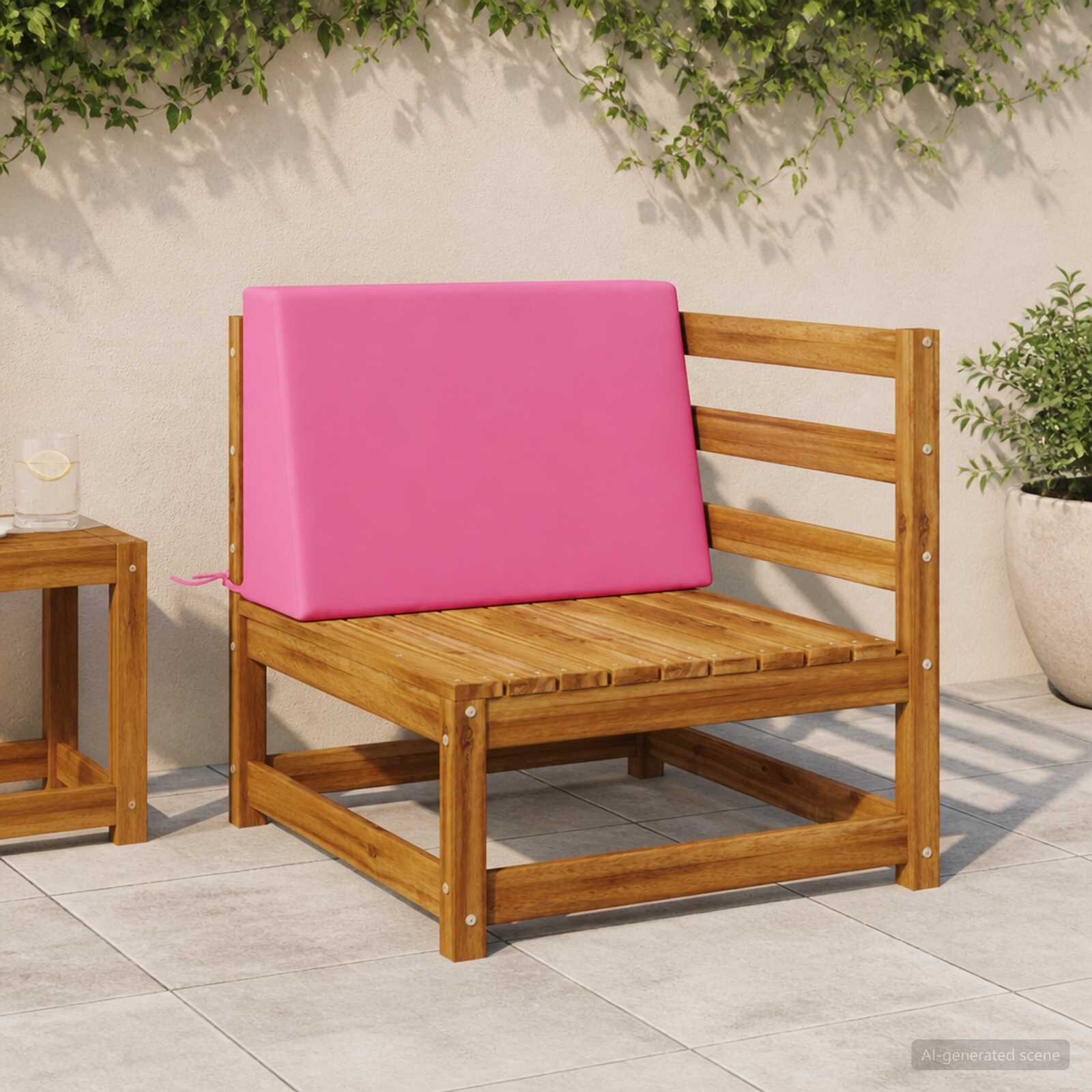 vidaXL Задна възглавница SOEST 100% полиестер Розово 60 x 20 x 40 cm
