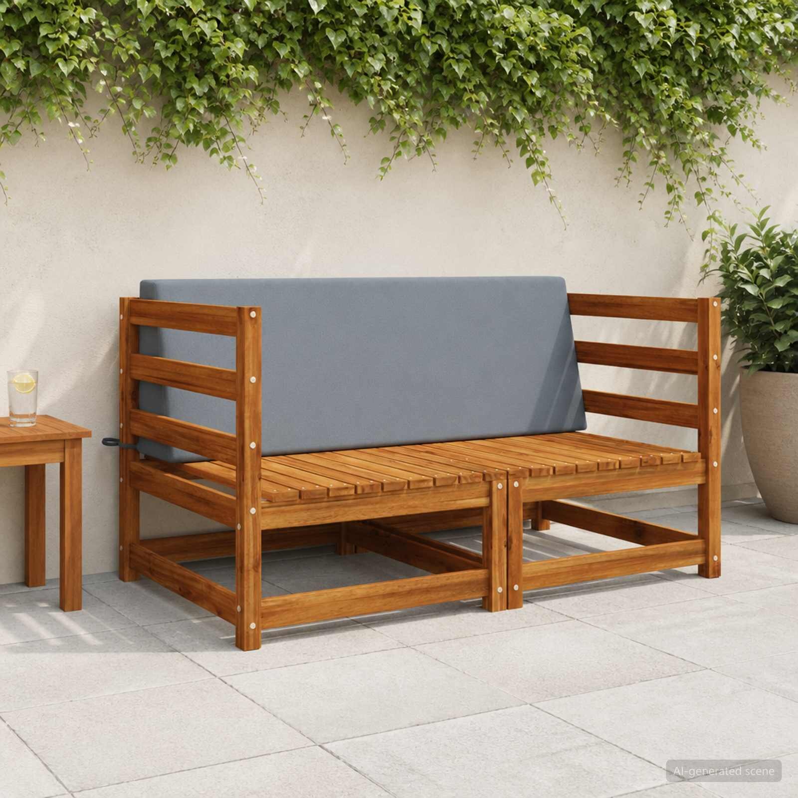 vidaXL Задна възглавница SOEST 100% полиестер Синьо 120 x 20 x 40 cm