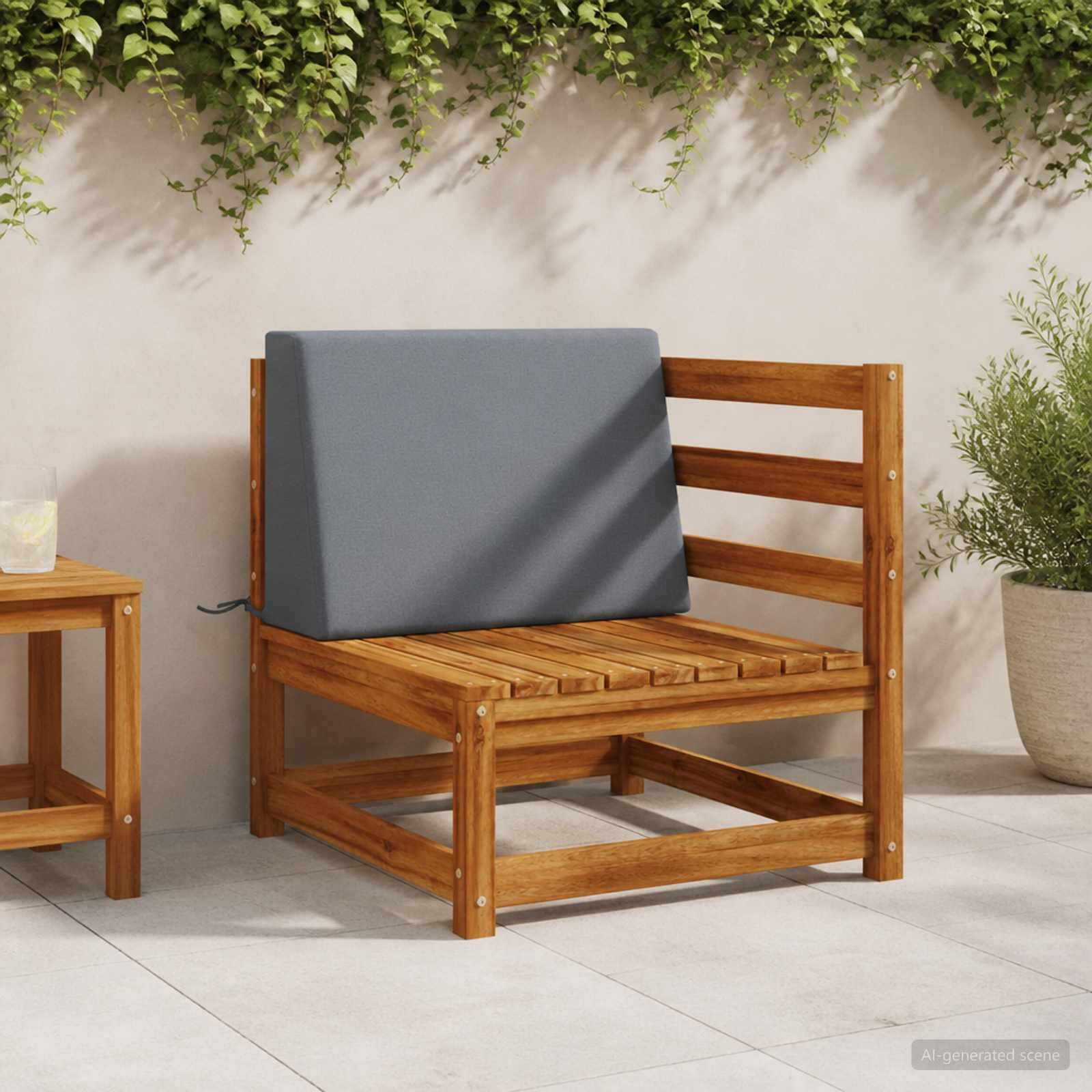 vidaXL Задна възглавница SOEST 100% полиестер Синьо 60 x 20 x 40 cm