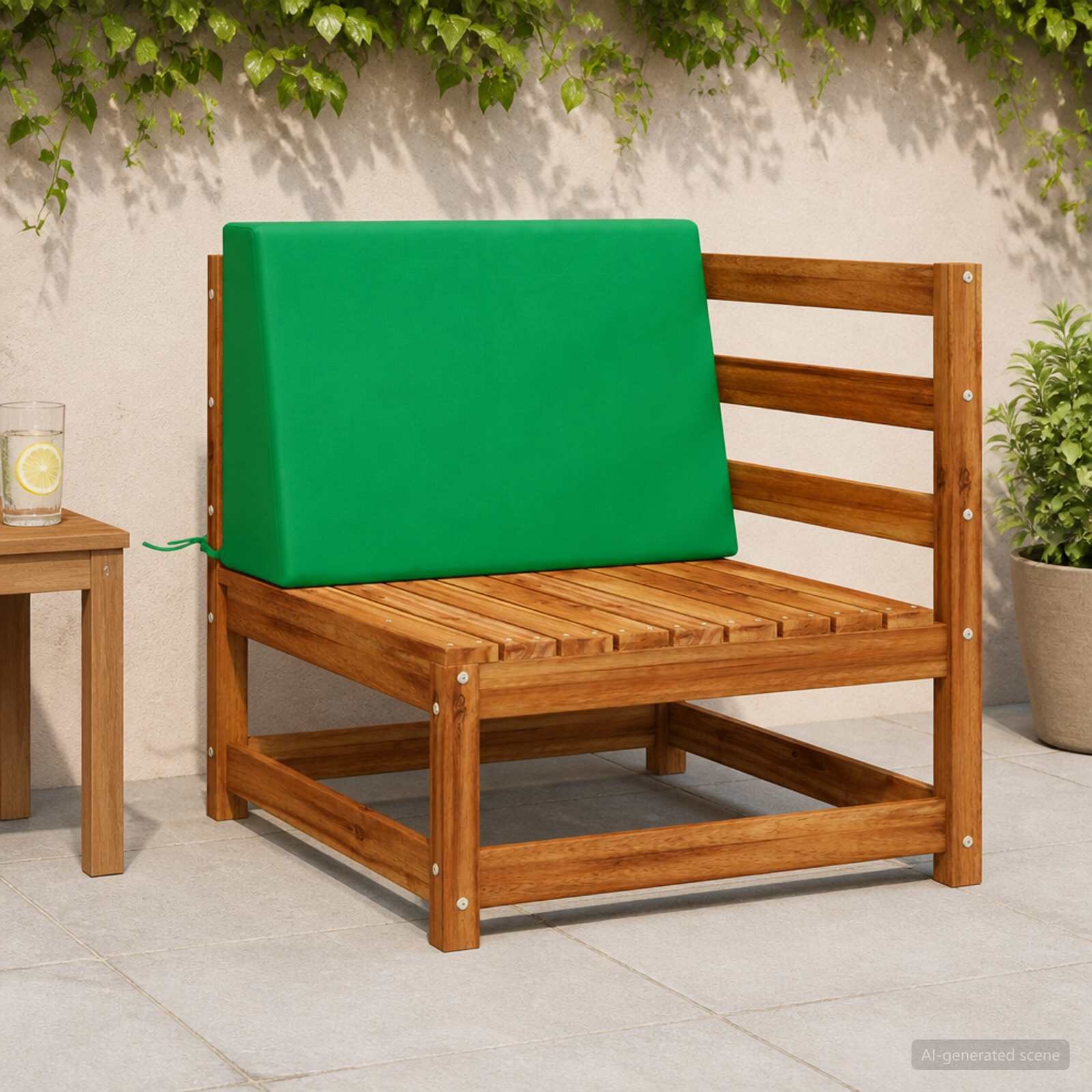vidaXL Задна възглавница SOEST 100% полиестер Зелено 60 x 20 x 40 cm