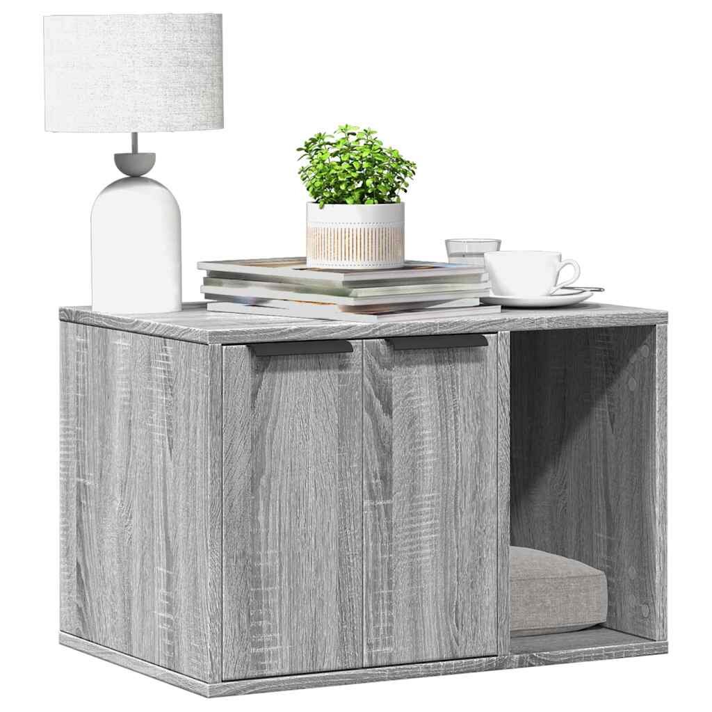 vidaXL Заграждение за котешка тоалетна 60x40x40 см инженерно дърво