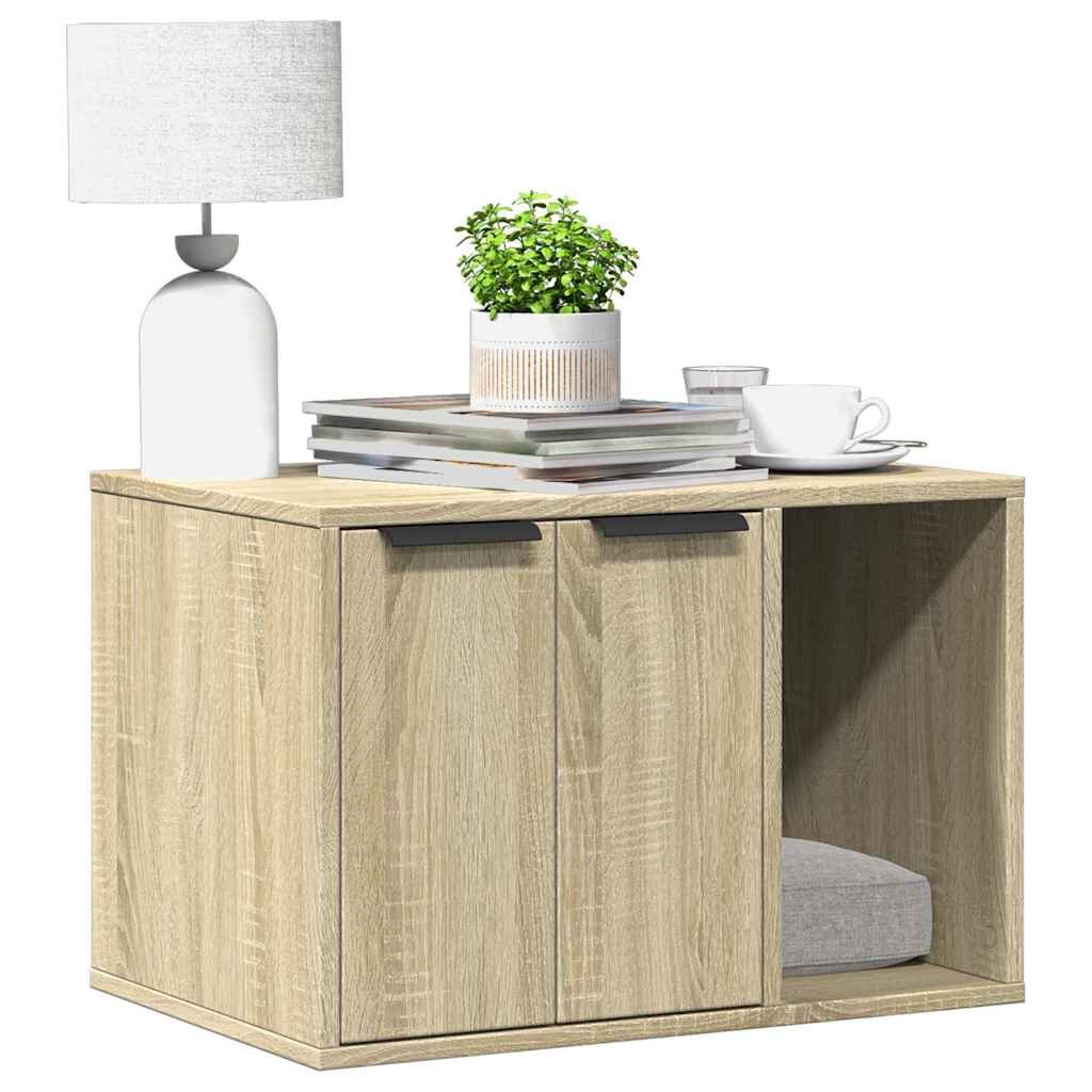 vidaXL Заграждение за котешка тоалетна 60x40x40 см инженерно дърво