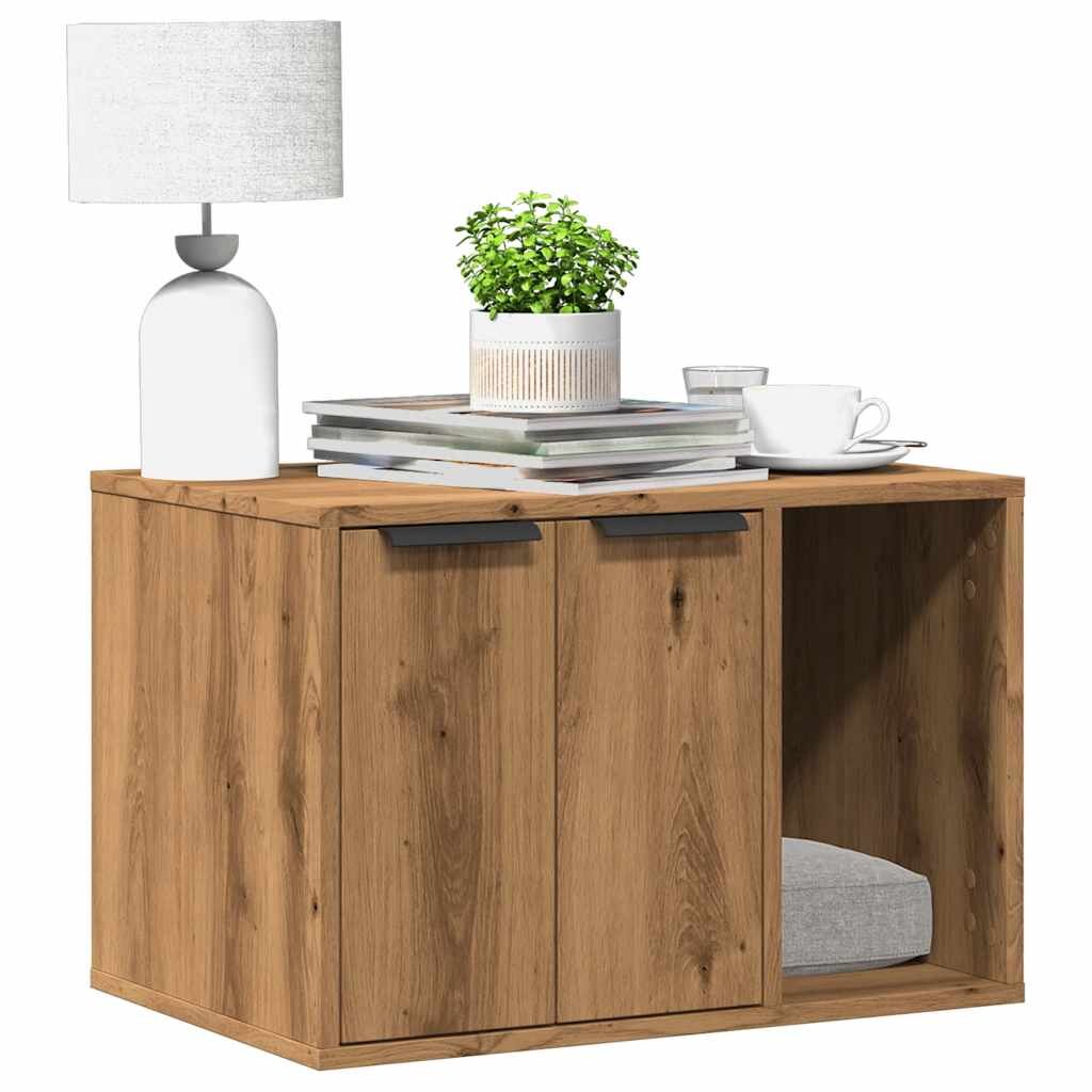 vidaXL Заграждение за котешка тоалетна 60x40x40 см инженерно дърво
