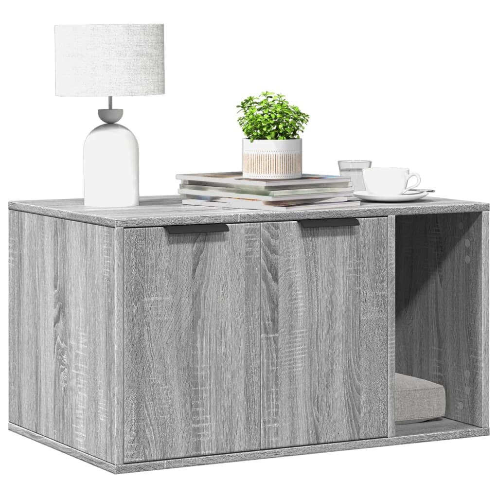 vidaXL Заграждение за котешка тоалетна 80x50x45 см инженерно дърво
