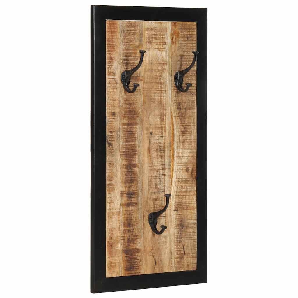 vidaXL Закачалка за палта 40x2x80 cm Масивна груба дървесина Манго