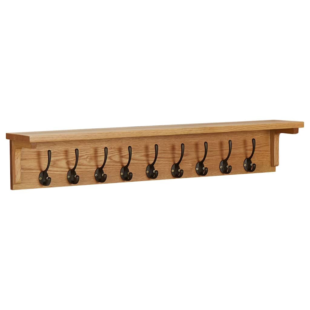 vidaXL Закачалка за палта 90x16x16 см дъбов масив