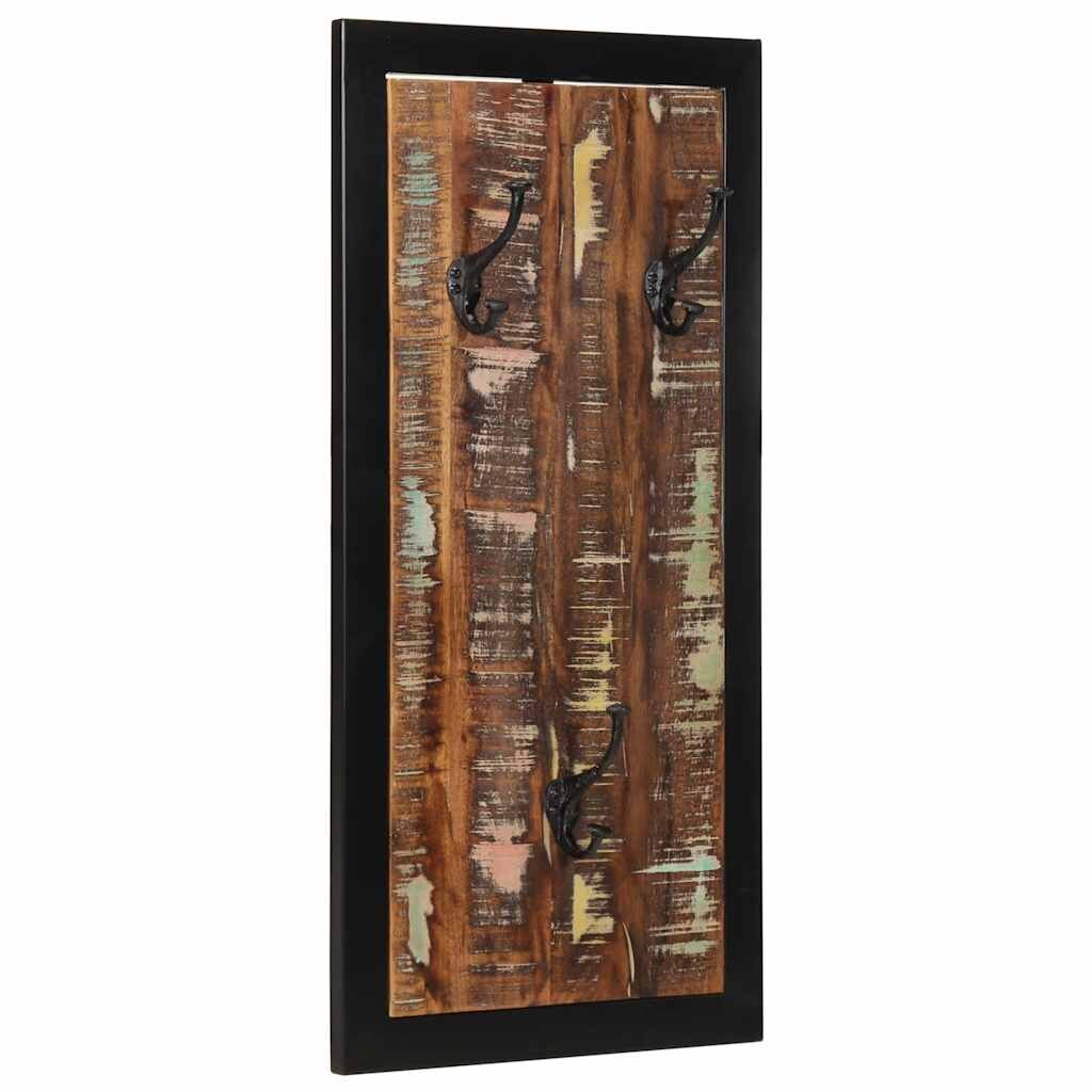 vidaXL Закачалка за палта многоцветна 40x2x80 см масивна регенерирана дървесина