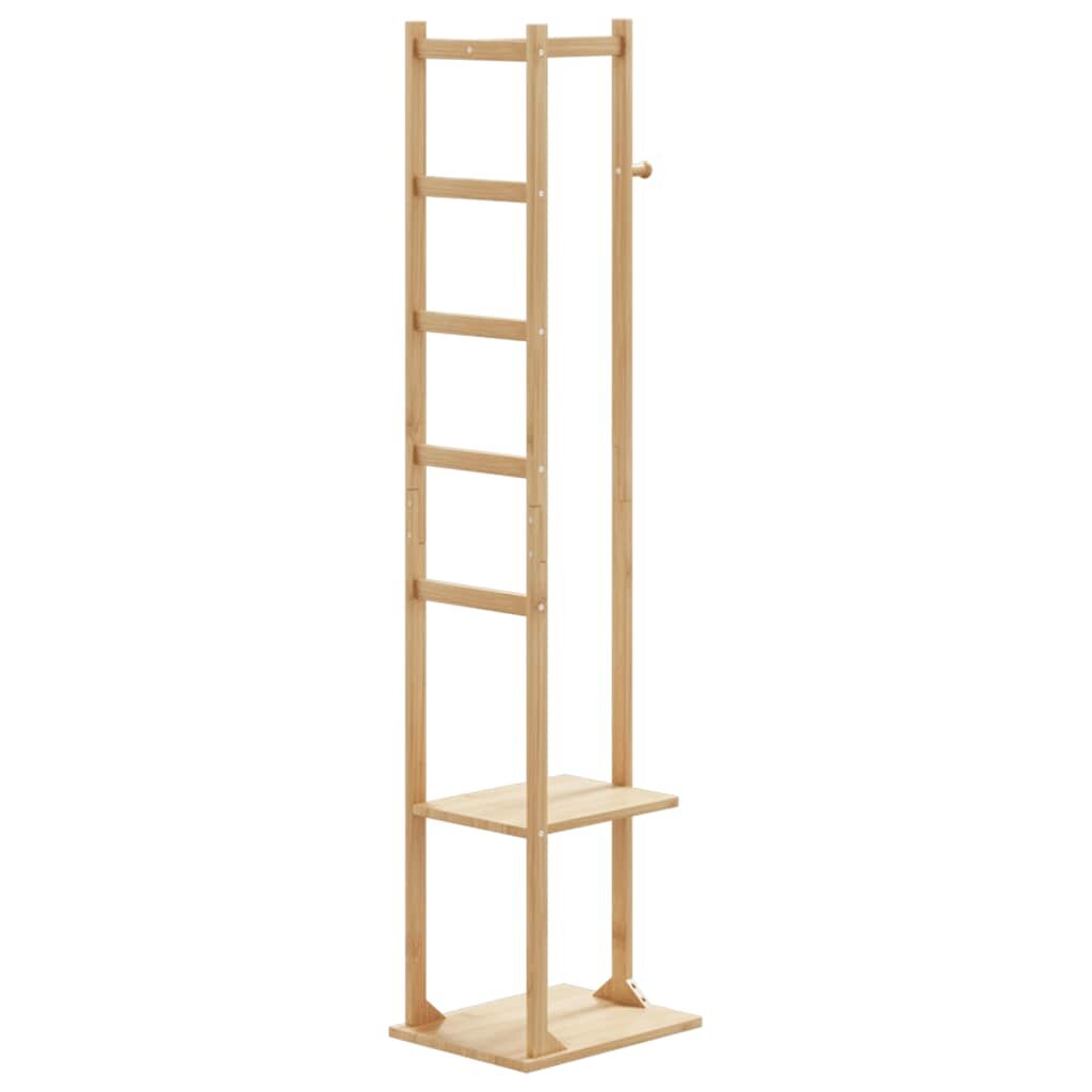 vidaXL Закачалка за палта с куки и рафтове 385x30x156 см бамбук