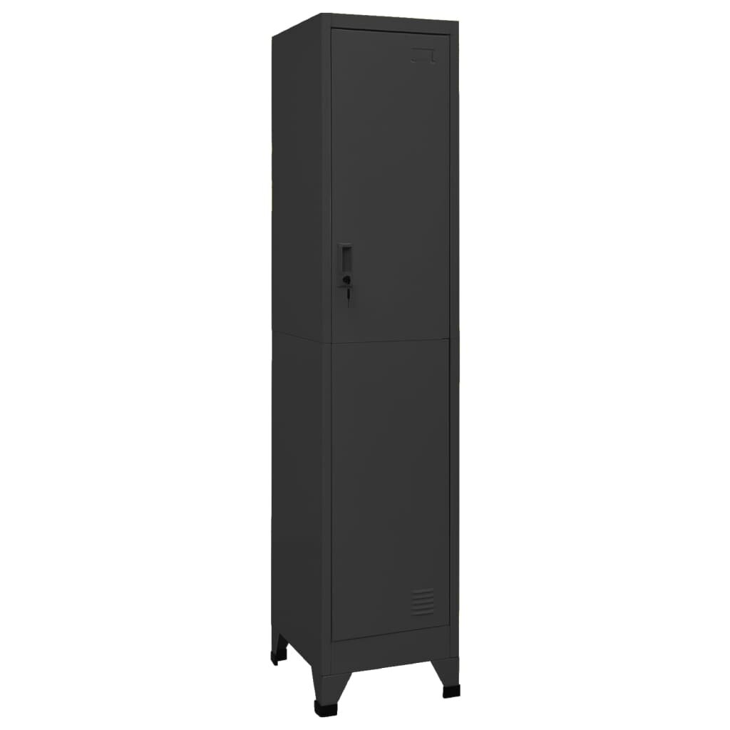 vidaXL Заключващ се шкаф антрацит 38x45x180 см стомана