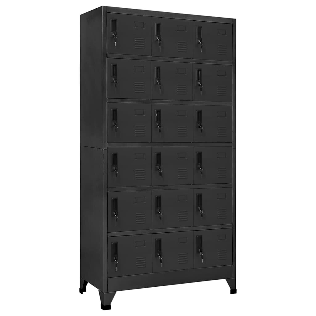 vidaXL Заключващ се шкаф антрацит 90x40x180 см стомана