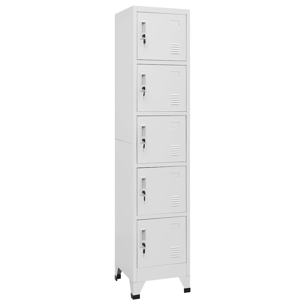 vidaXL Заключващ се шкаф светлосив 38x40x180 см стомана