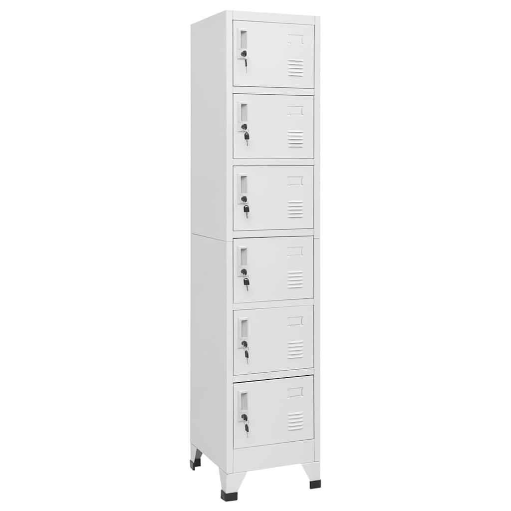 vidaXL Заключващ се шкаф светлосив 38x40x180 см стомана