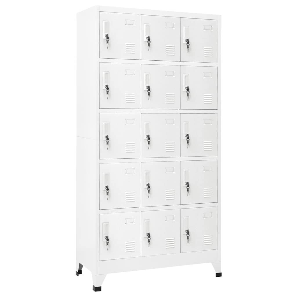 vidaXL Заключващ се шкаф светлосив 90x40x180 см стомана