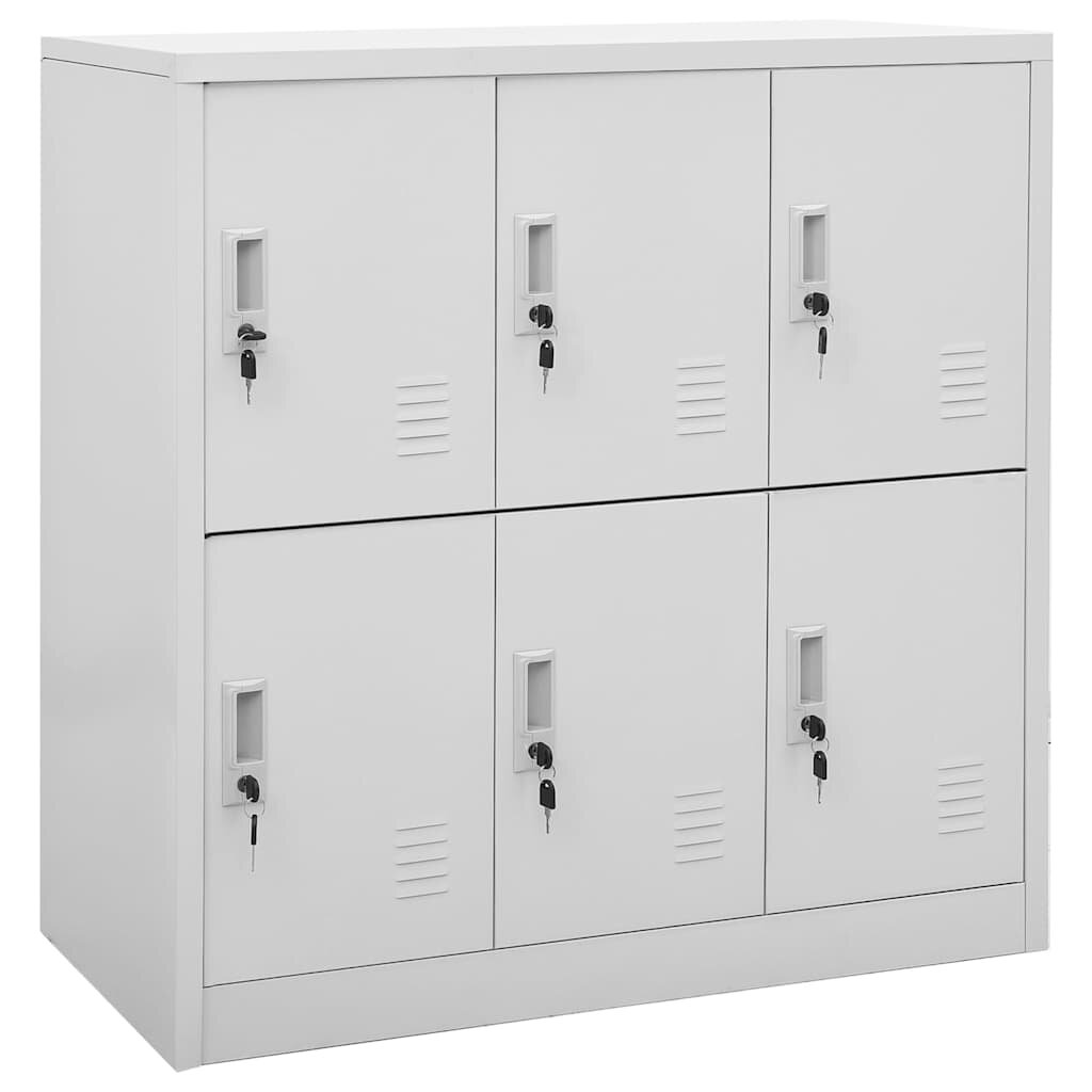 vidaXL Заключващ се шкаф светлосив 90x45x925 см стомана