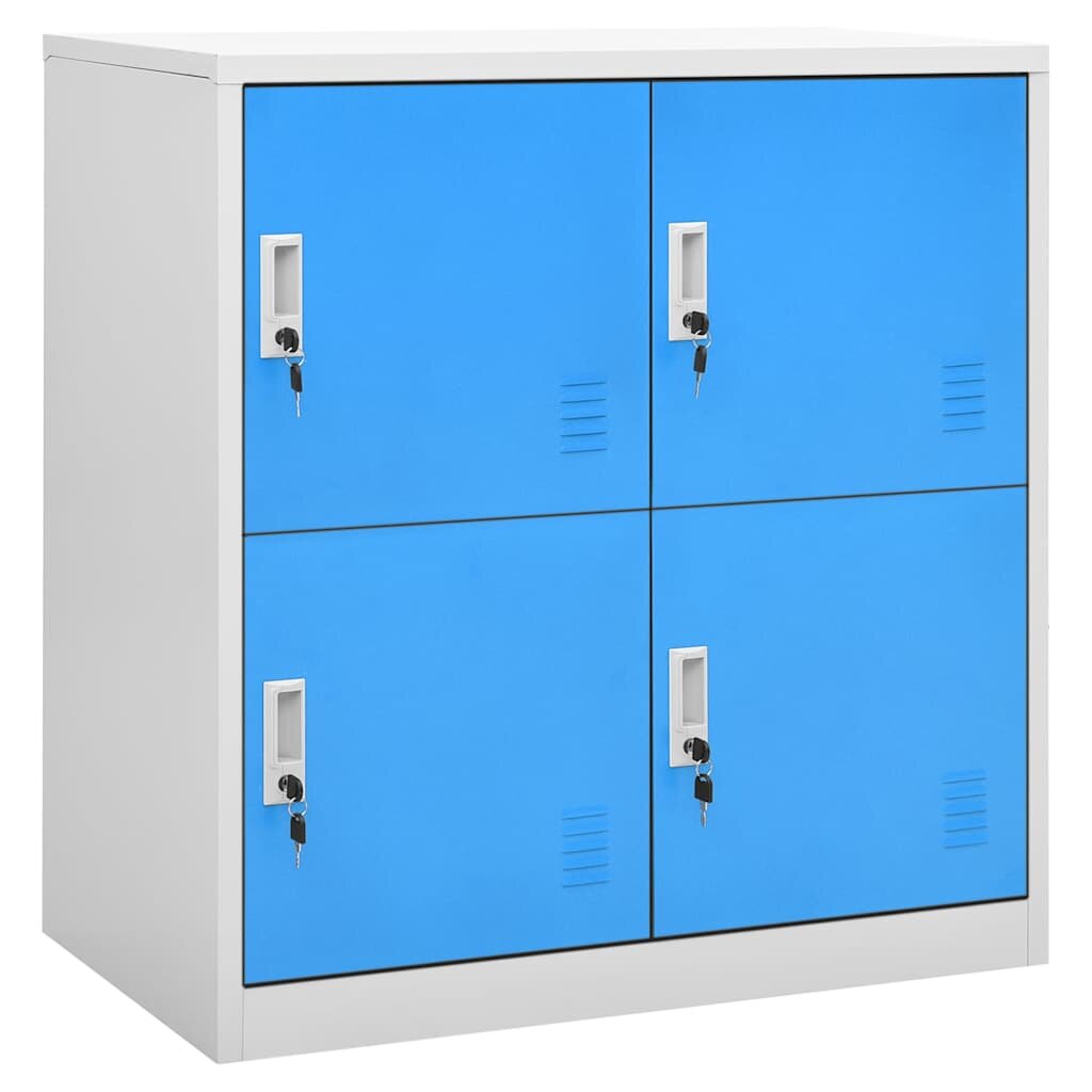 vidaXL Заключващ се шкаф светлосиво и синьо 90x45x925 см стомана
