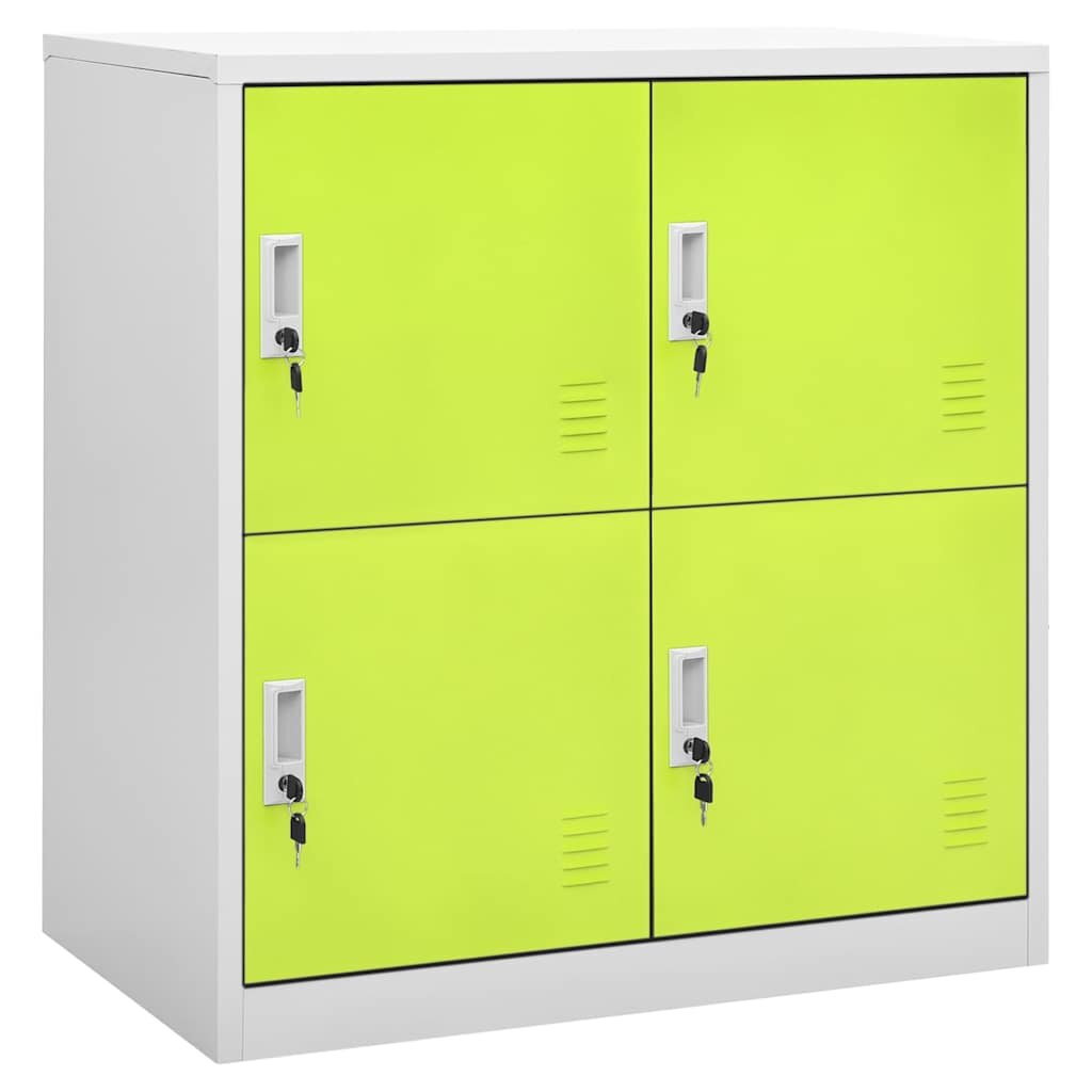 vidaXL Заключващ се шкаф светлосиво и зелено 90x45x925 см стомана