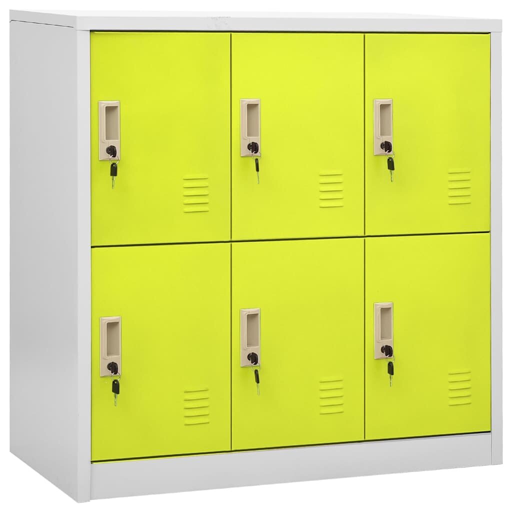 vidaXL Заключващ се шкаф светлосиво и зелено 90x45x925 см стомана