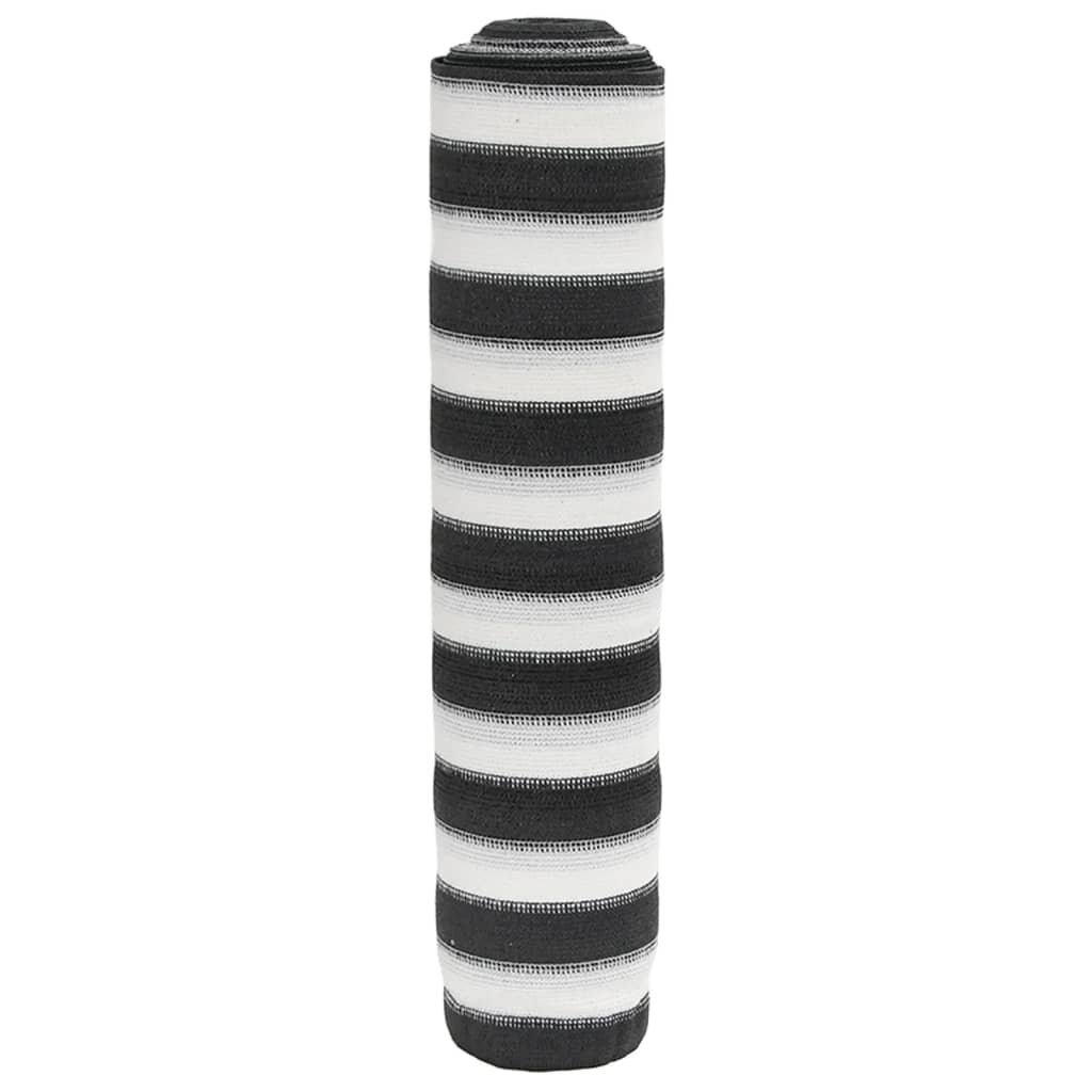 vidaXL Засенчваща мрежа антрацит и бял 2x10 м HDPE 75 г/м²