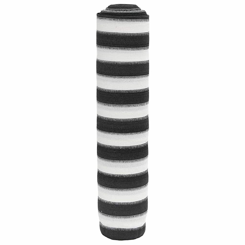 vidaXL Засенчваща мрежа антрацит и бяло 2x25 м HDPE 150 г/м²
