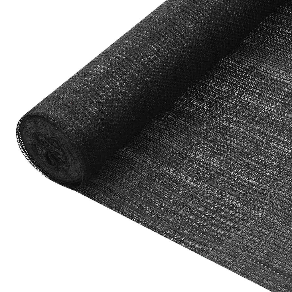 vidaXL Засенчваща мрежа черна 18x50 м HDPE 75 г/м²