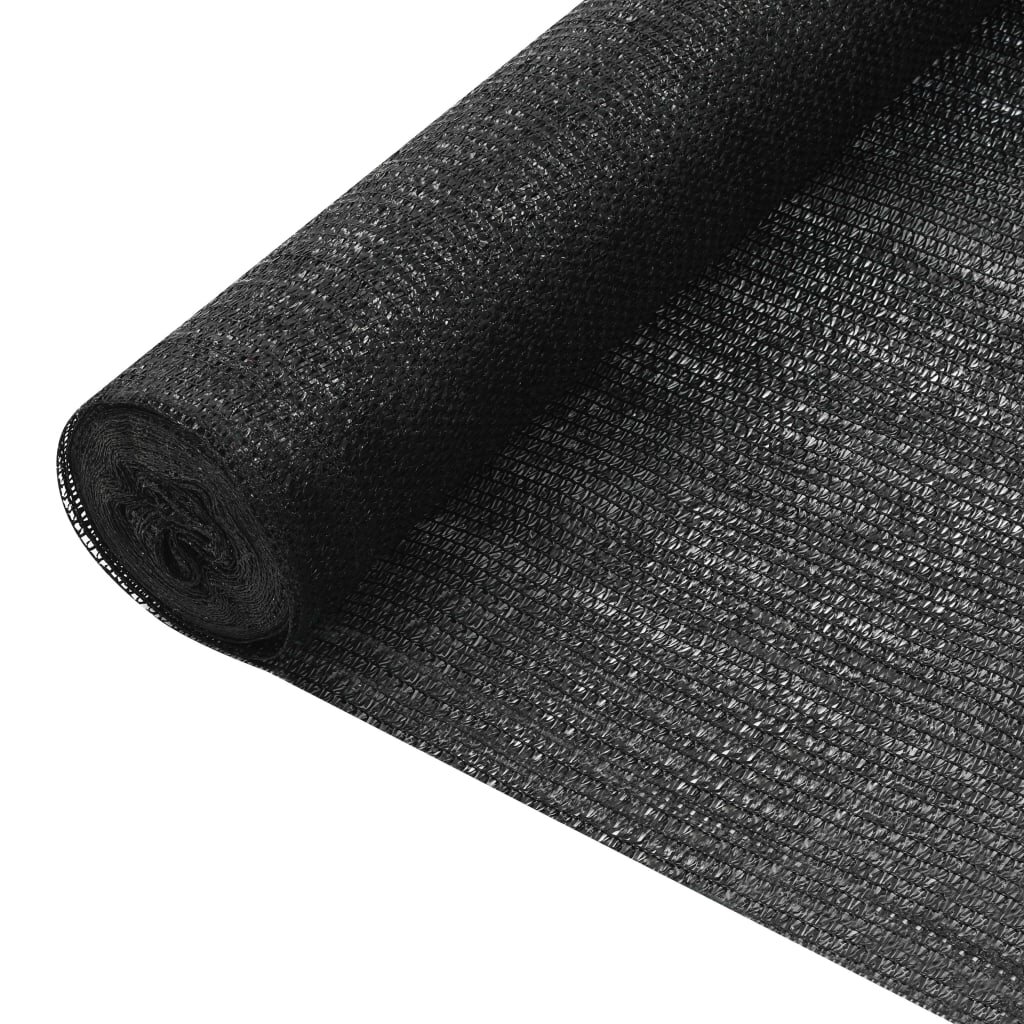 vidaXL Засенчваща мрежа черна 2x50 м HDPE 75 г/м²