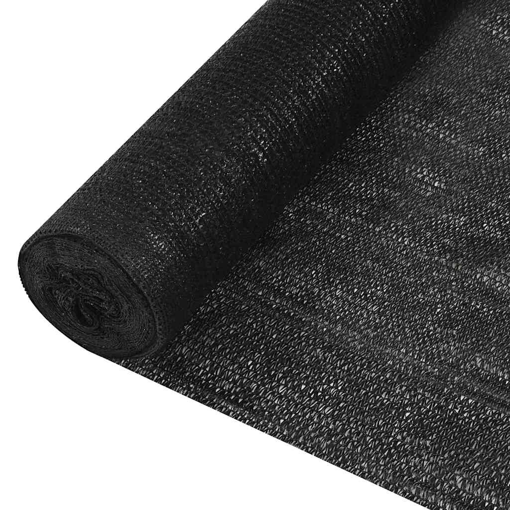 vidaXL Засенчваща мрежа черна 36x50 м HDPE 150 г/м²