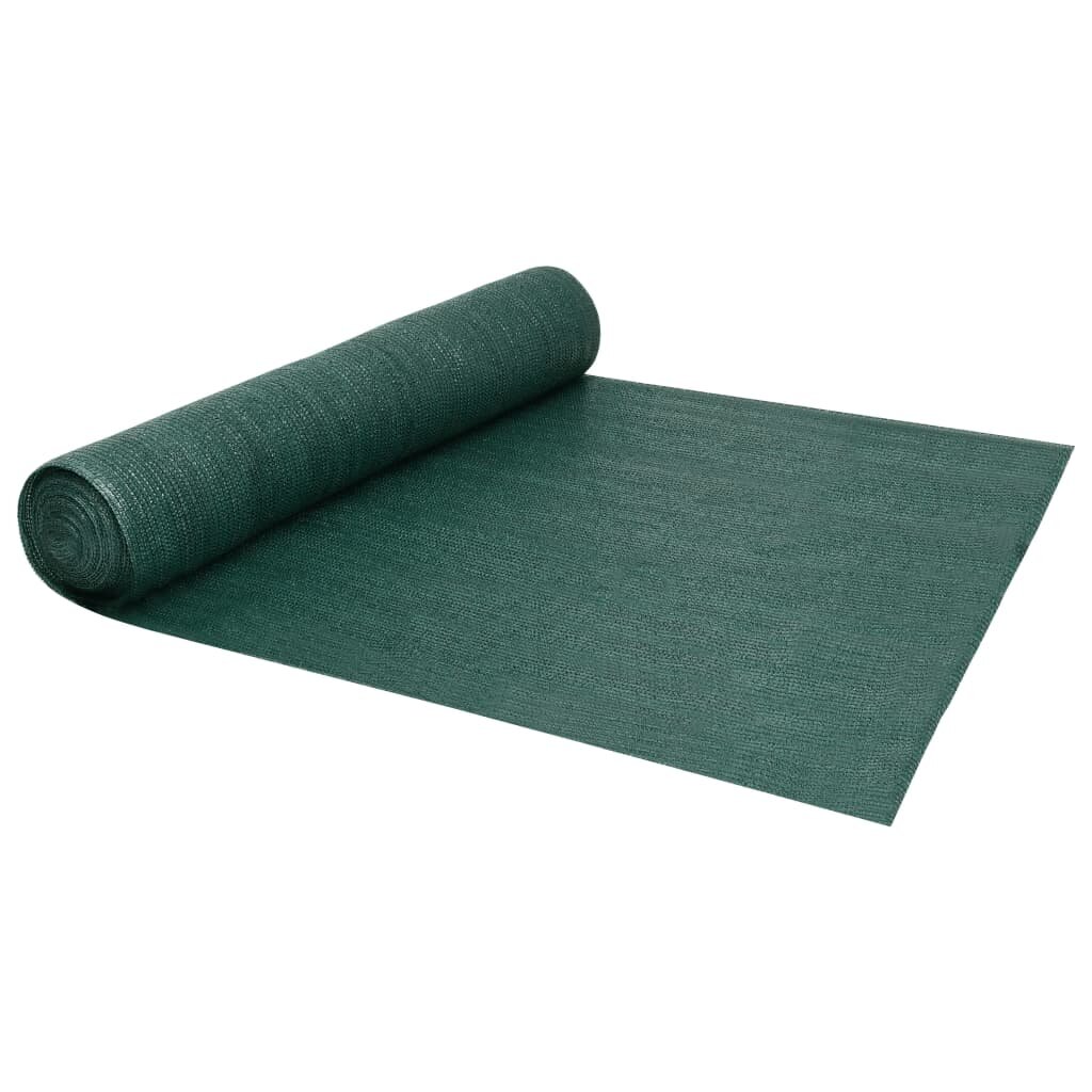 vidaXL Засенчваща мрежа зелена 12x10 м HDPE 195 г/м²