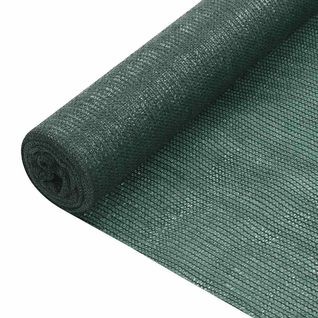 vidaXL Засенчваща мрежа зелена 15x50 м HDPE 75 г/м²