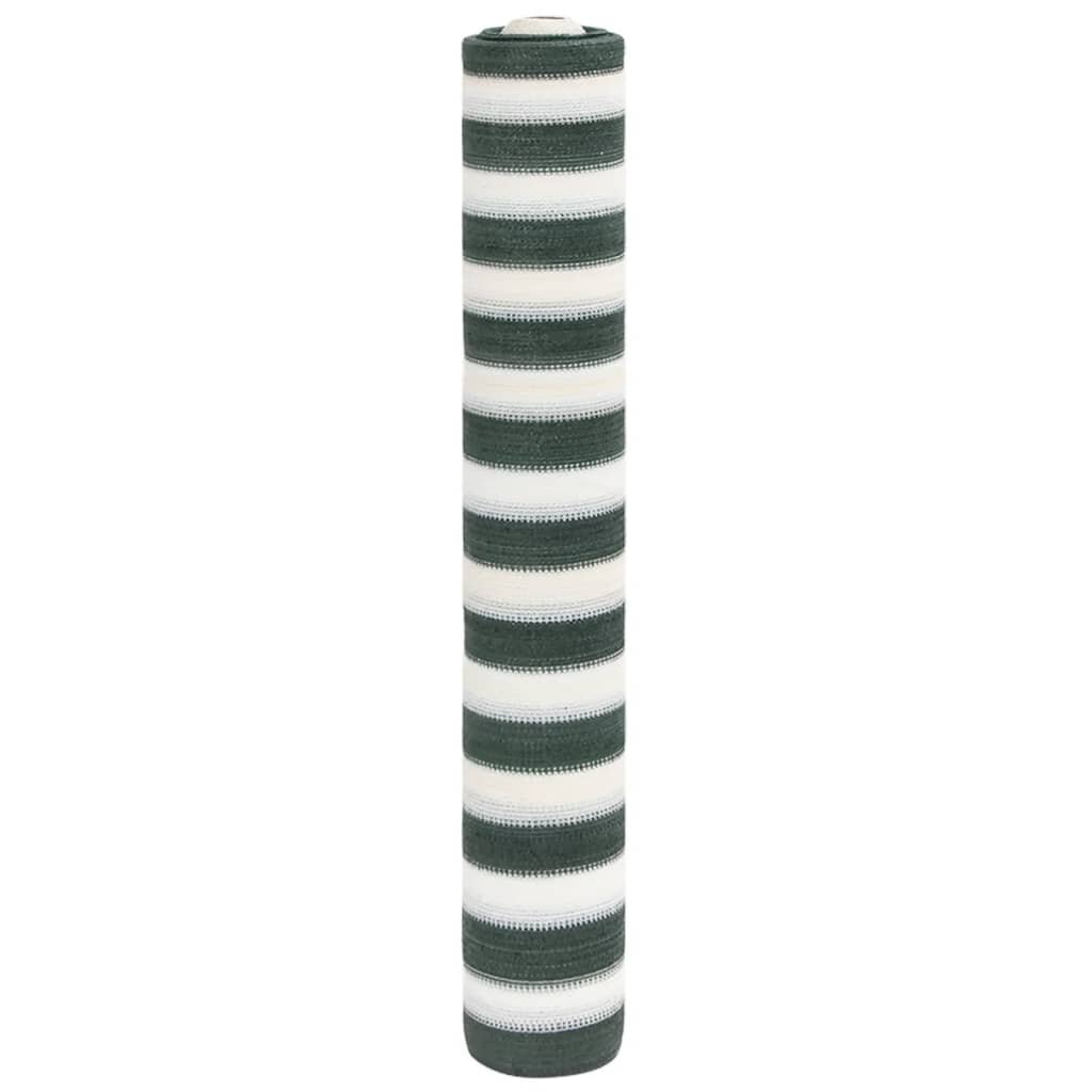vidaXL Засенчваща мрежа зелено и бял 15x25 м HDPE 150 г/м²