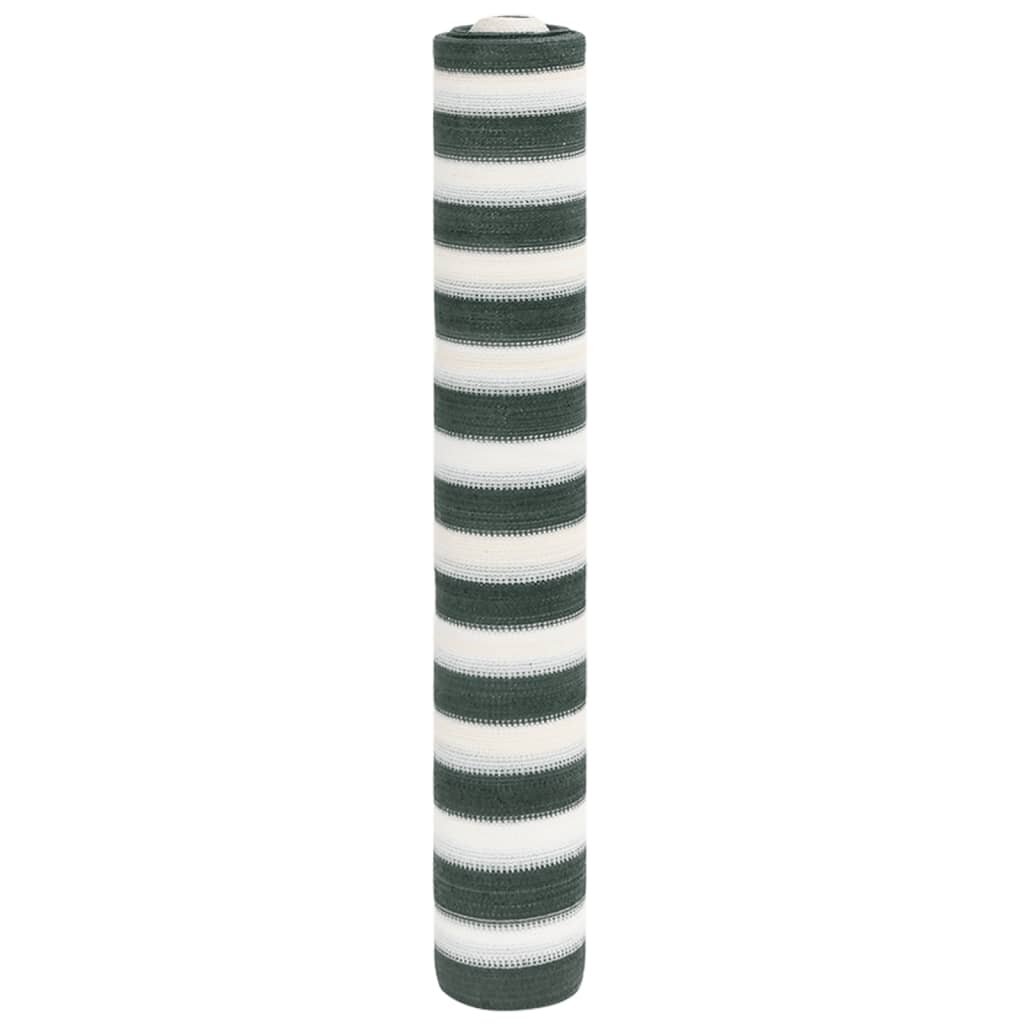 vidaXL Засенчваща мрежа зелено и бяло 2x25 м HDPE 150 г/м²