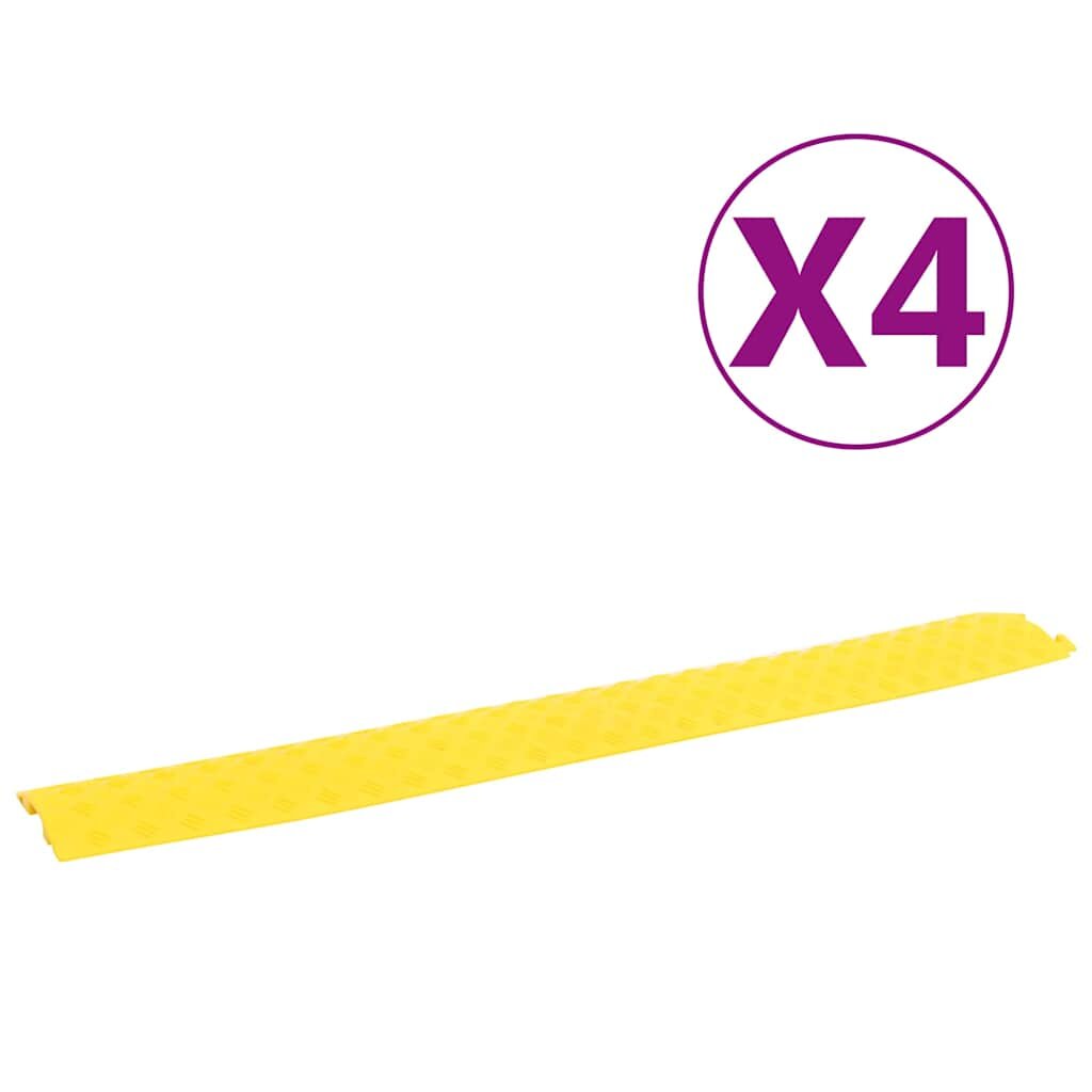 vidaXL Защитни рампи за кабели 4 бр 985 см жълти