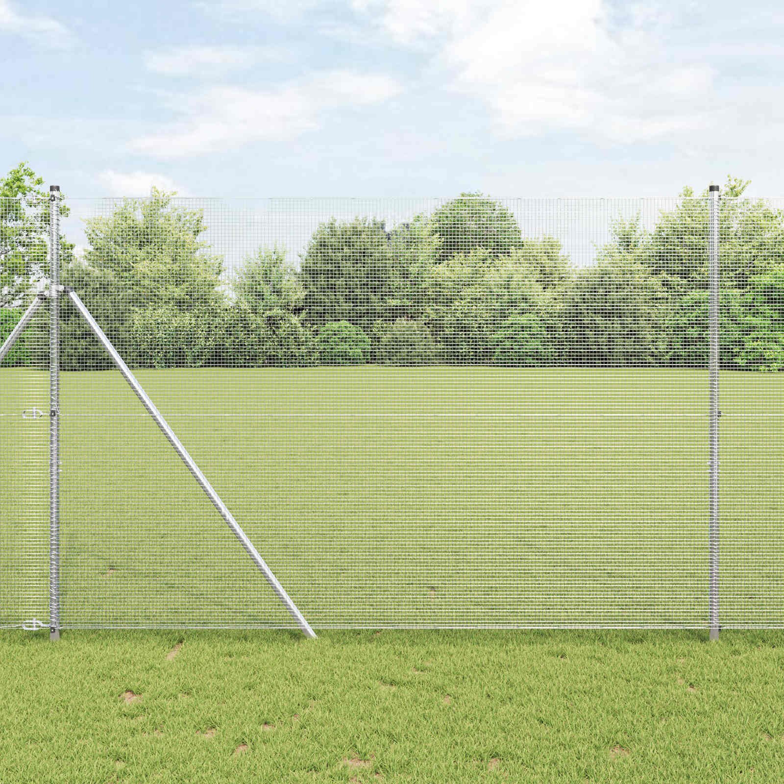 vidaXL Заварена мрежа ограда 2500 x 160 см Сребрист