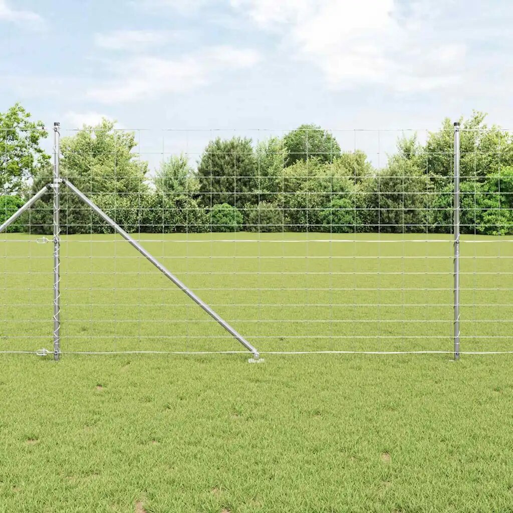vidaXL Заварена мрежа с шипове 50 x 12 m Поцинкована стомана Мрежа