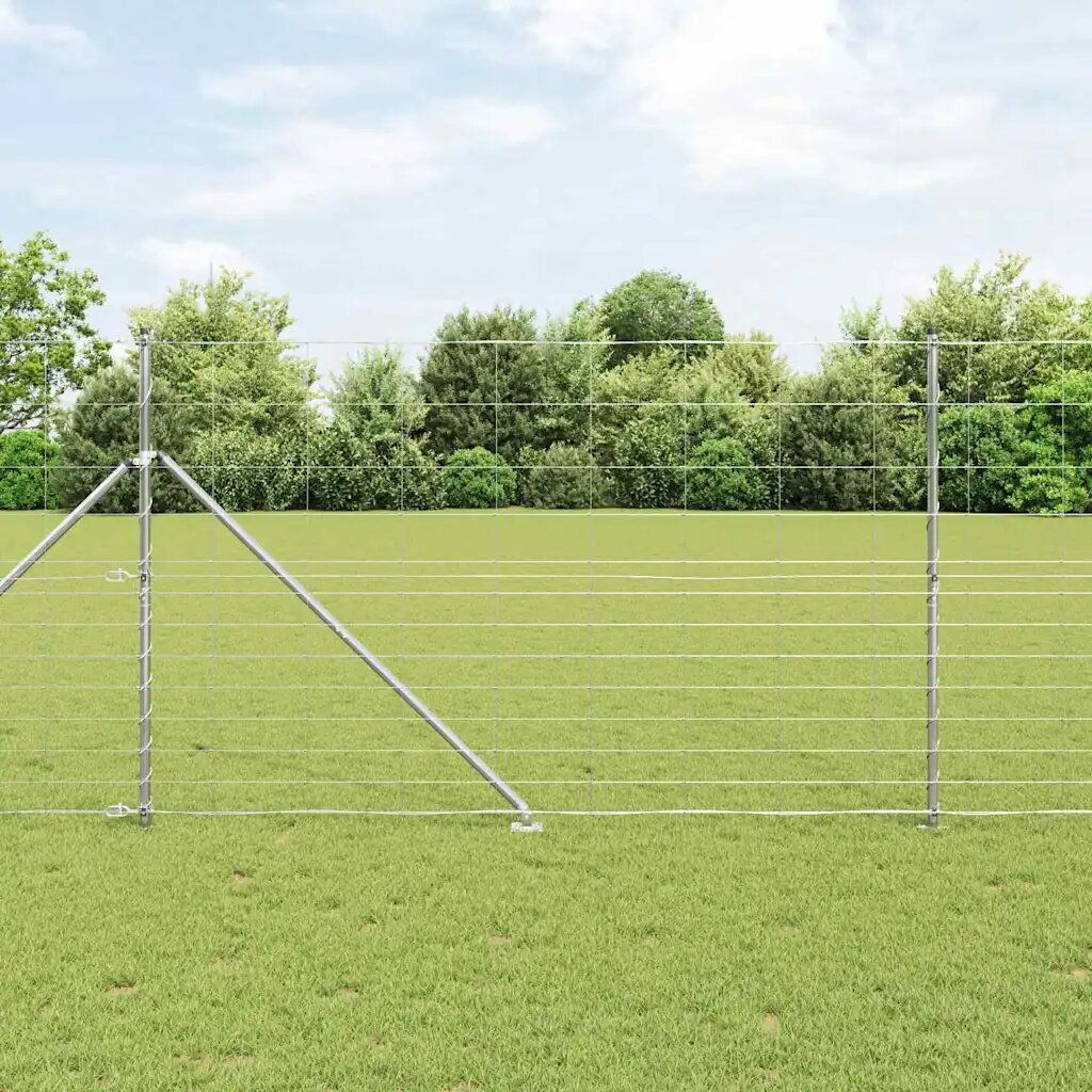 vidaXL Заварена мрежа с шипове 50 x 15 m Поцинкована стомана Мрежа