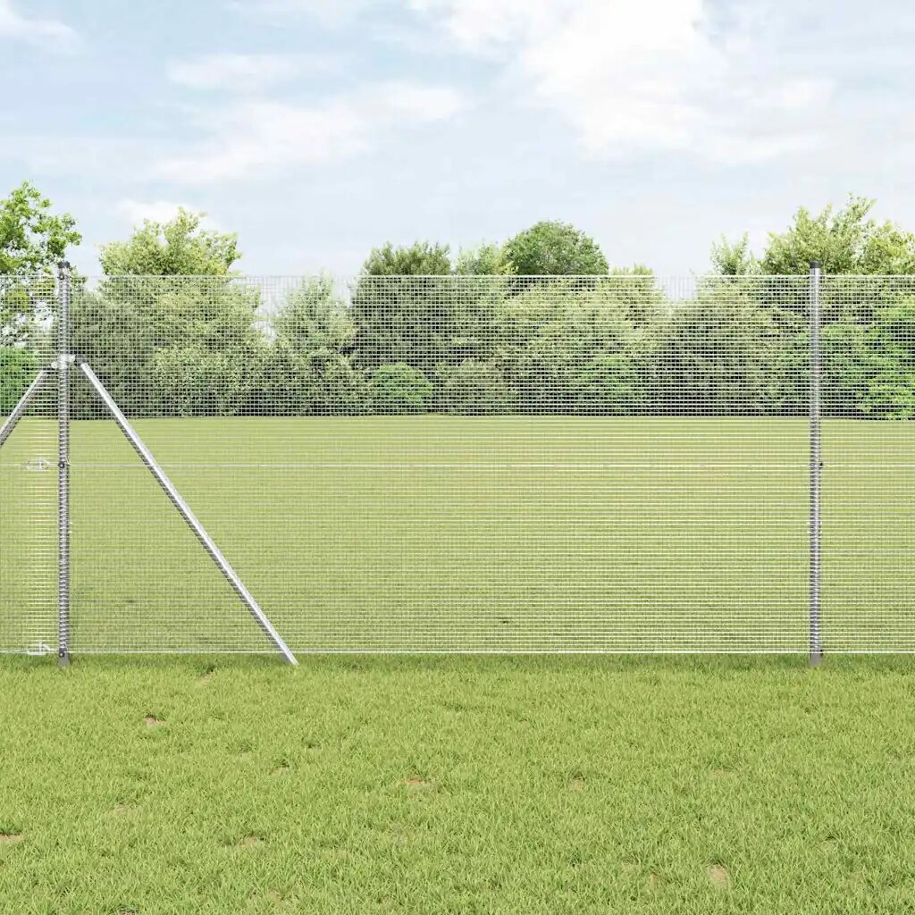 vidaXL Заварена телена ограда за фиксиране на земята 50 x 12 m Мрежа