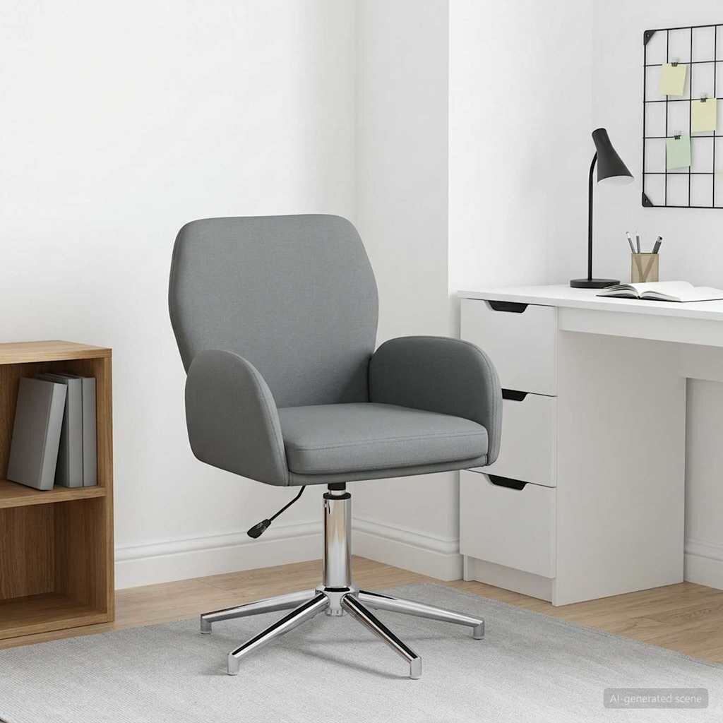vidaXL Завъртащ се офис стол 54 x 58 x 90 см Тъмносиво Текстил