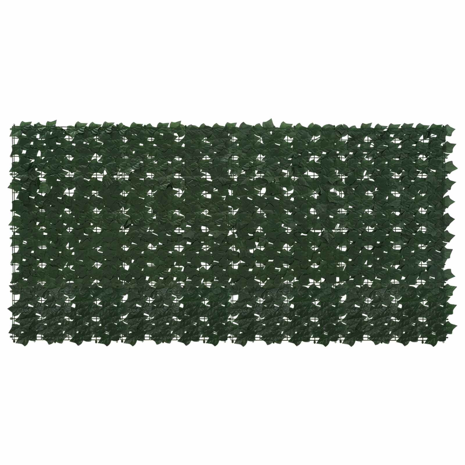 vidaXL Завеса за балкон с листа Тъмнозелено 200 x 100 cm