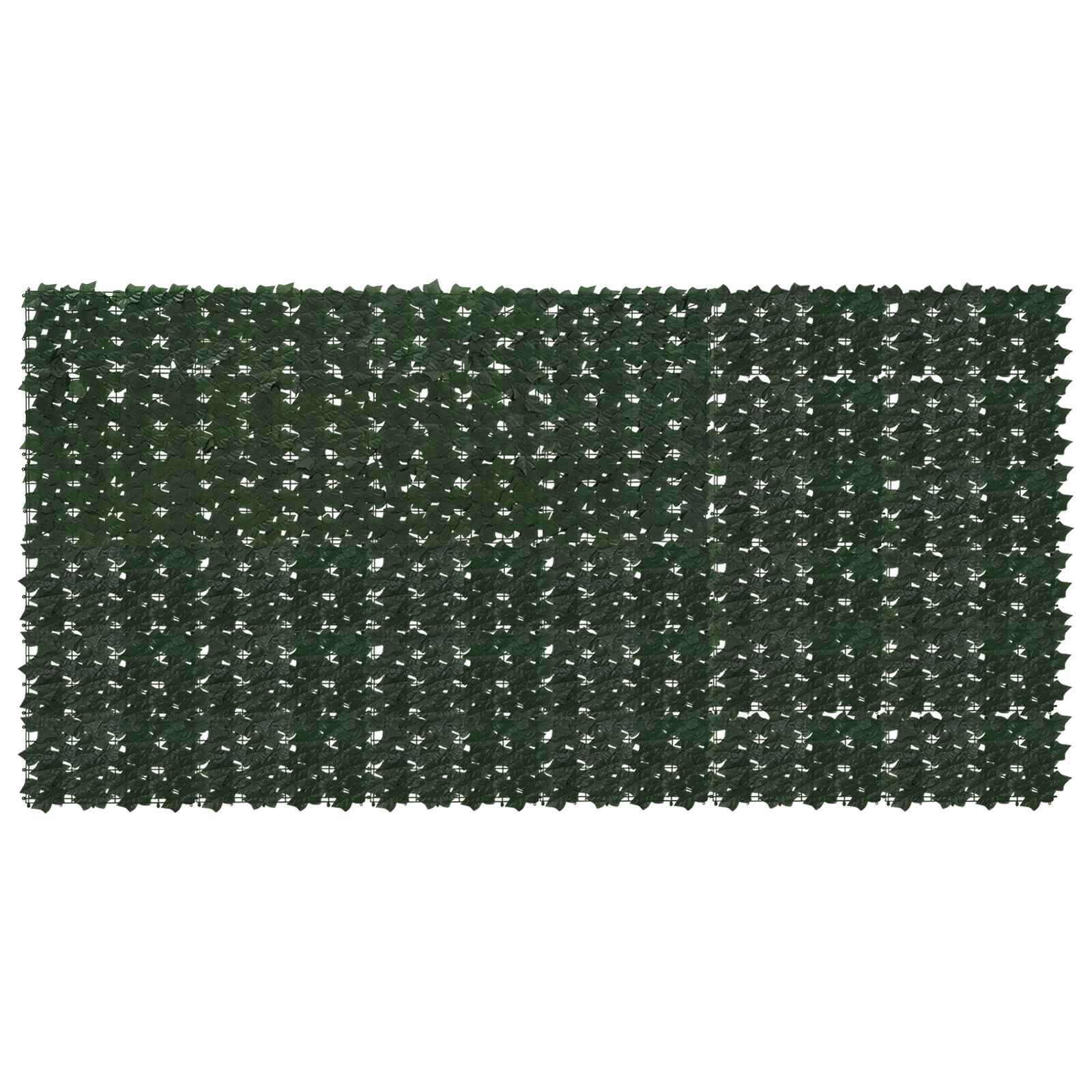 vidaXL Завеса за балкон с листа Тъмнозелено 300 x 150 cm