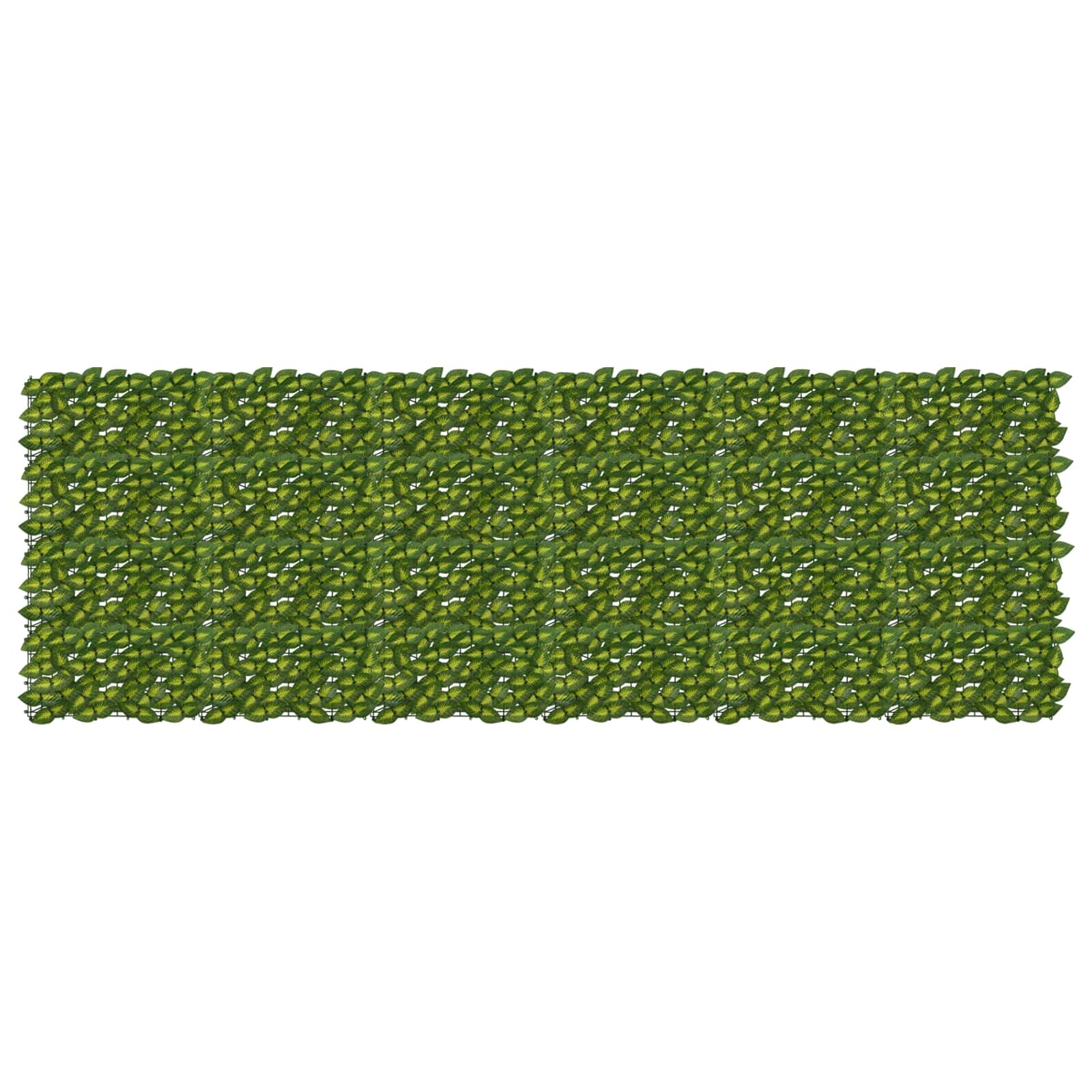 vidaXL Завеса за балкон с листа Зелен и жълт 300 x 100 cm