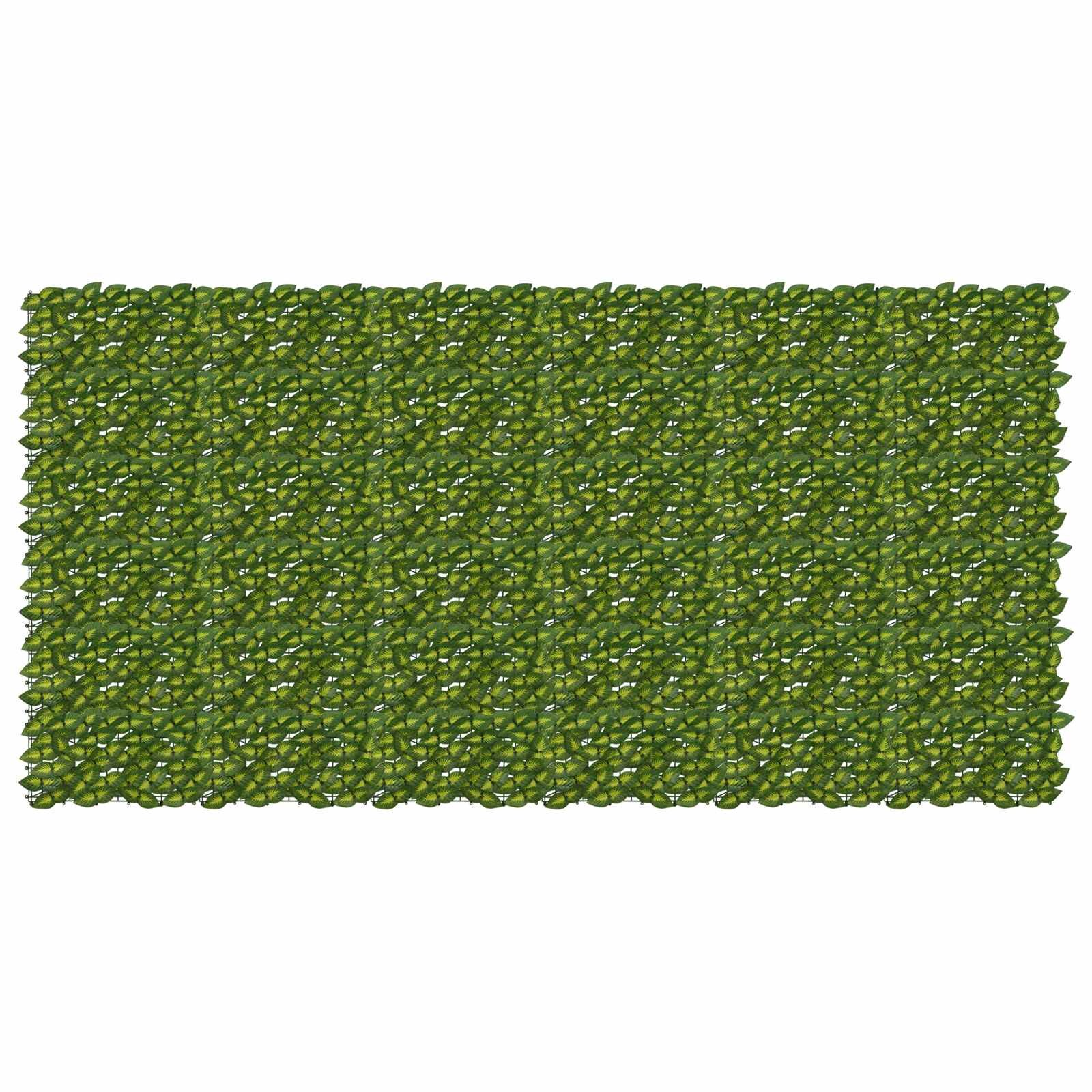 vidaXL Завеса за балкон с листа Зелен и жълт 300 x 150 cm