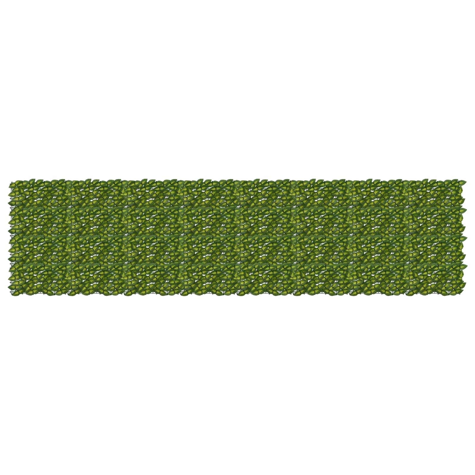 vidaXL Завеса за балкон с листа Зелен и жълт 400 x 100 cm