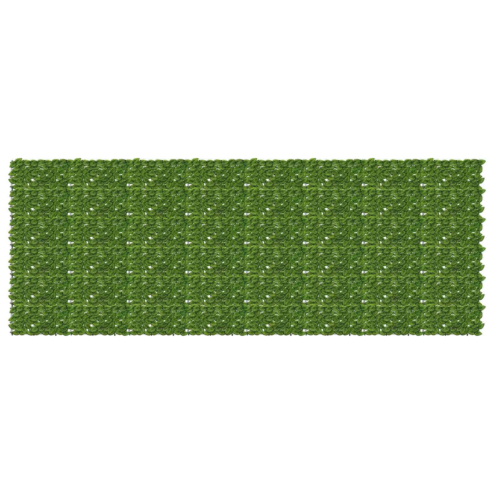 vidaXL Завеса за балкон с листа Зелен и жълт 400 x 150 cm