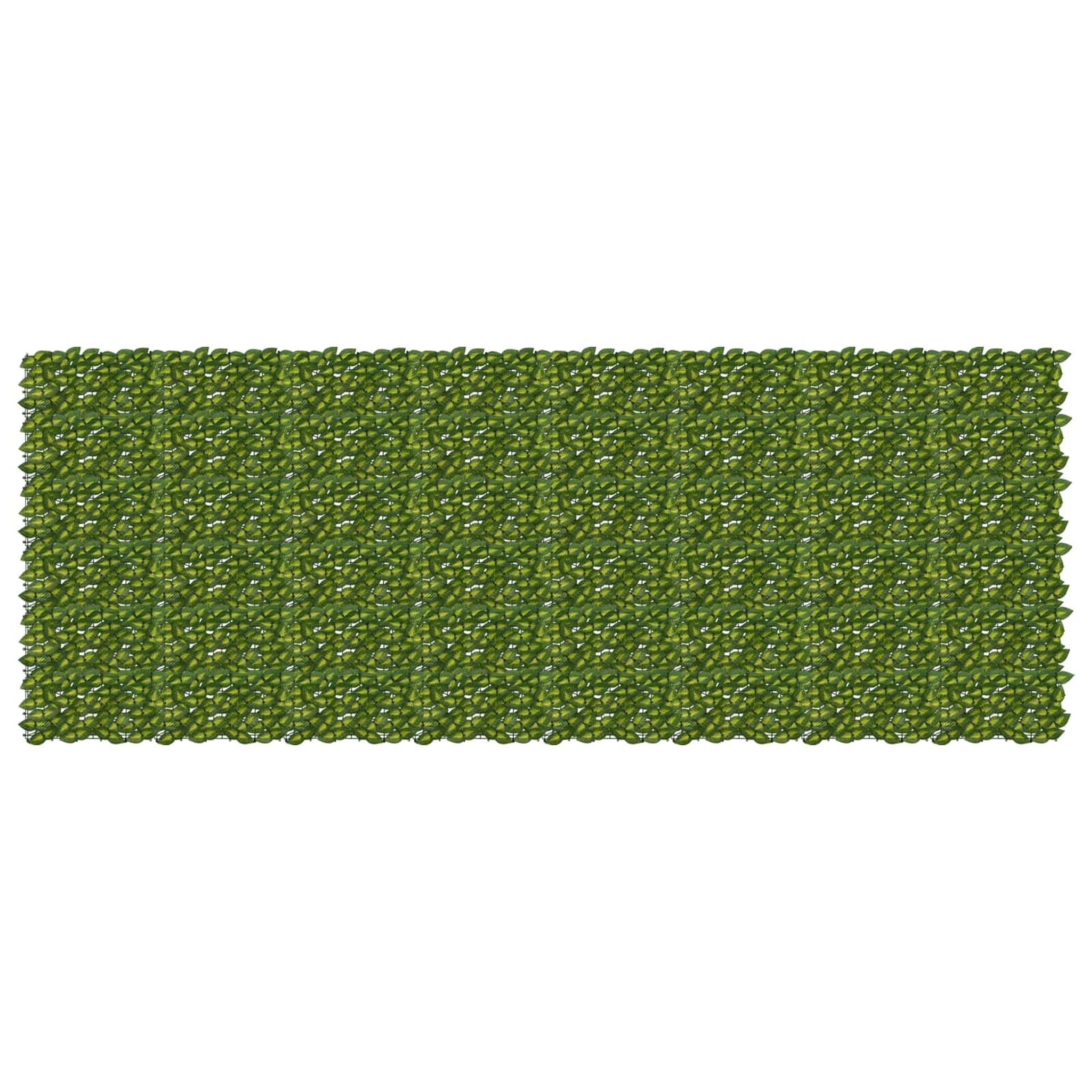 vidaXL Завеса за балкон с листа Зелен и жълт 400 x 150 cm