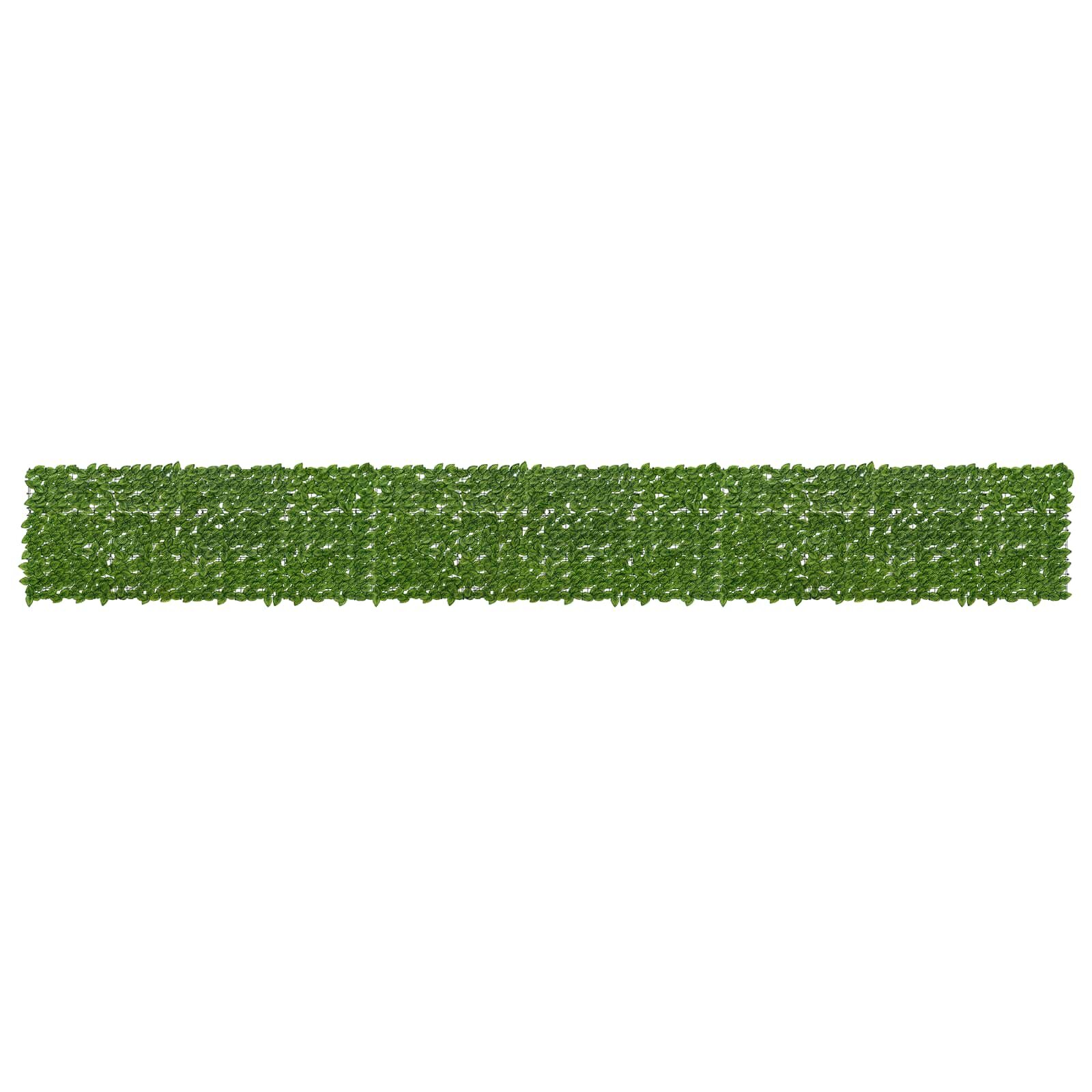 vidaXL Завеса за балкон с листа Зелен и жълт 600 x 75 cm