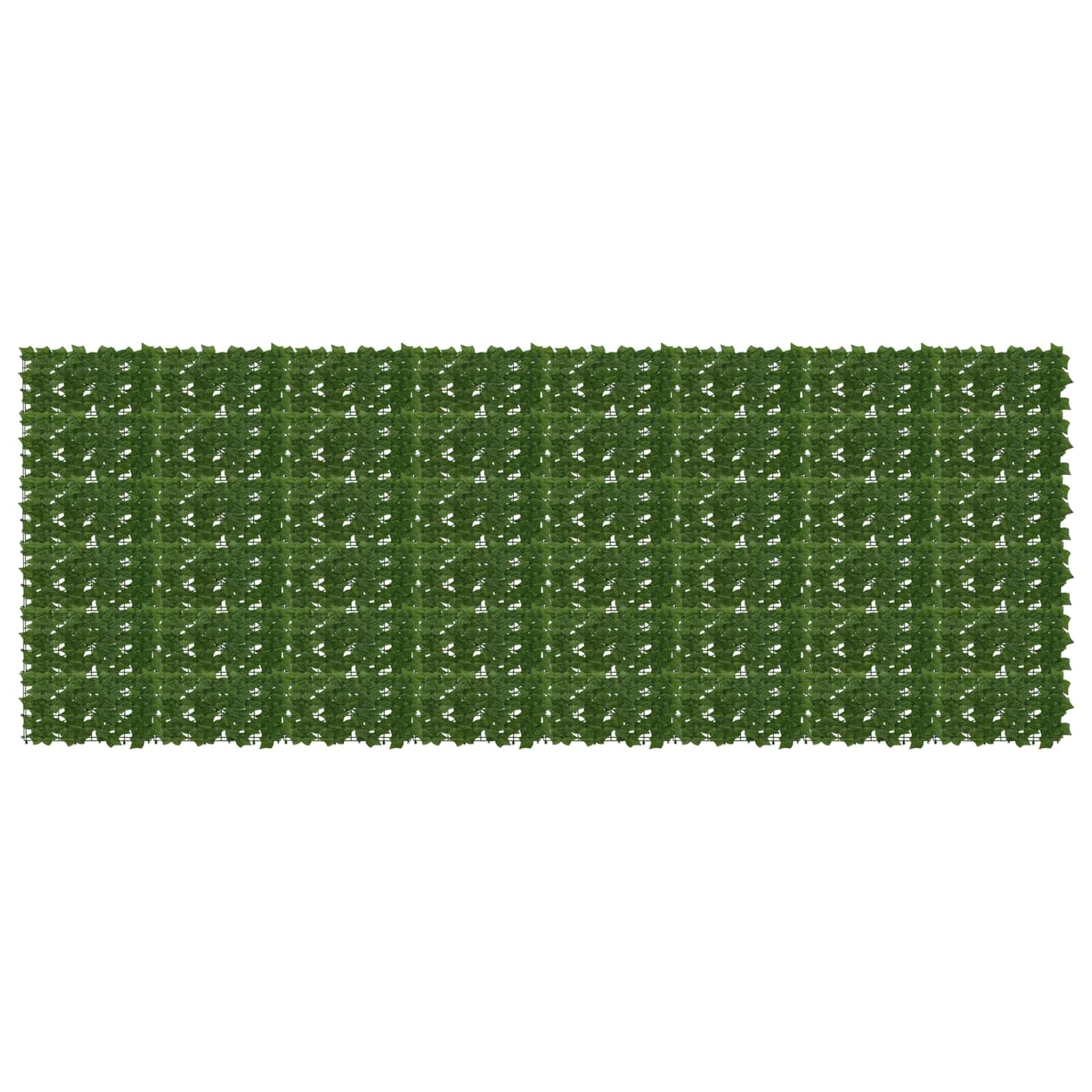vidaXL Завеса за балкон с листа Зелено 400 x 150 cm Полиестер и тъкан