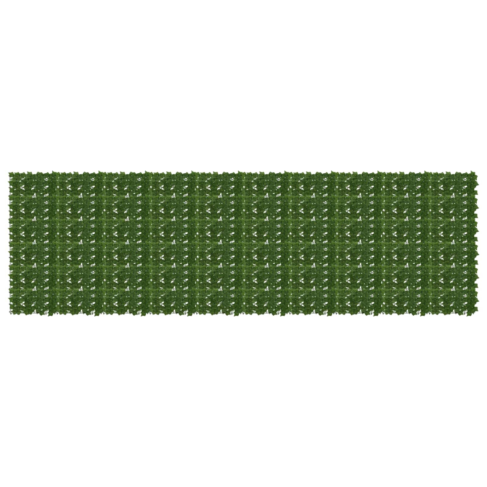 vidaXL Завеса за балкон с листа Зелено 500 x 150 cm Полиестер и тъкан
