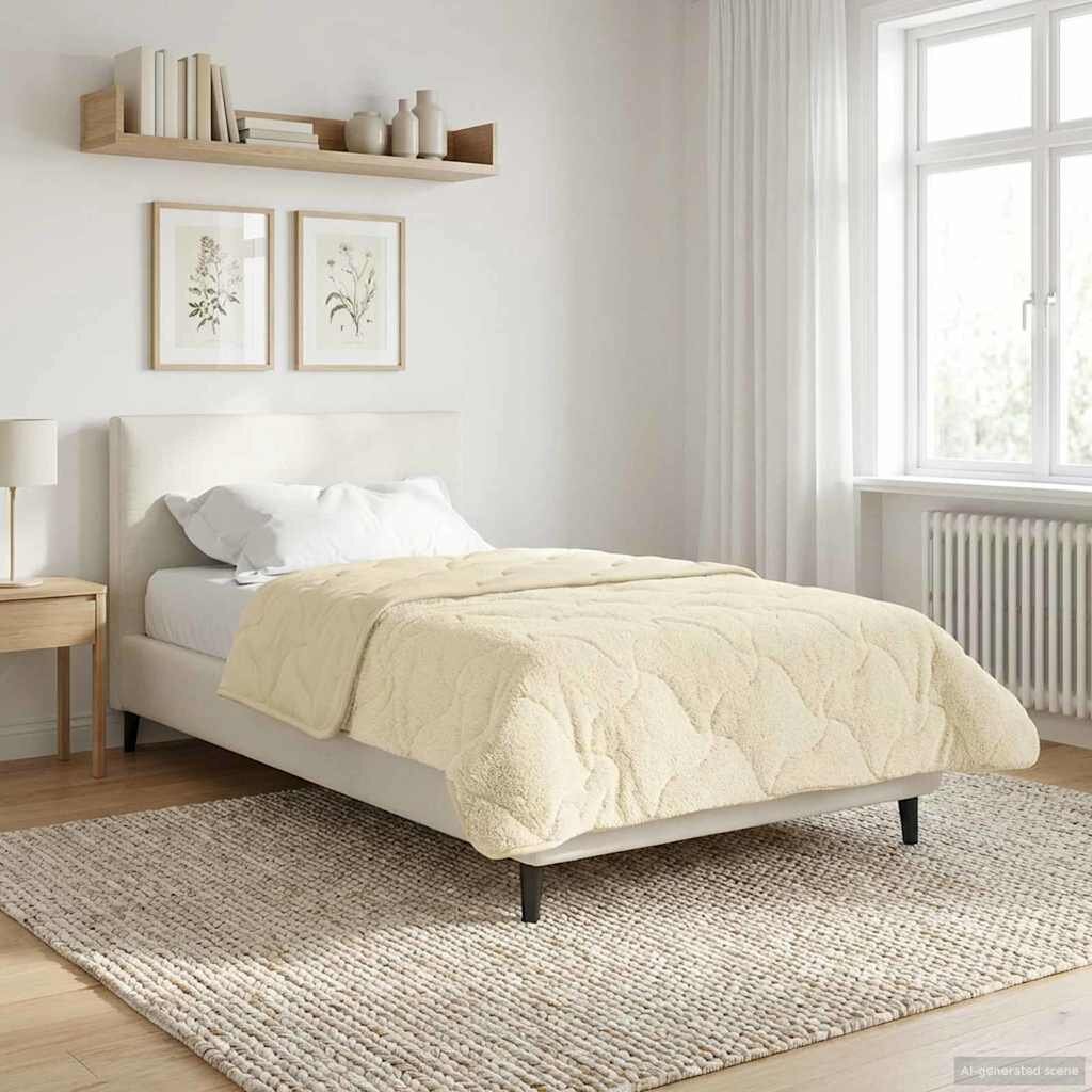 vidaXL Зимен юрган 140 x 200 cm Зима Крем Дишащo