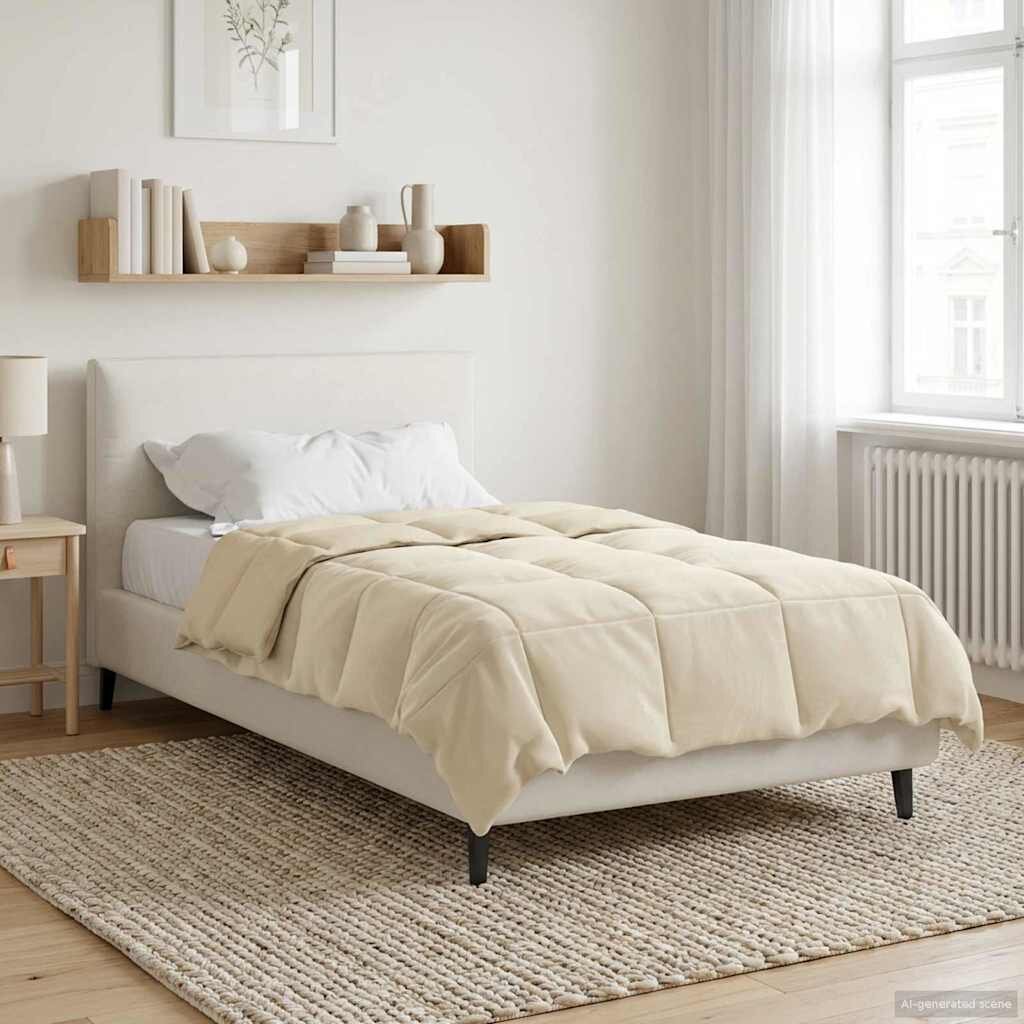 vidaXL Зимен юрган 140 x 200 cm Зима Микрофибър (100% полиестер) Крем