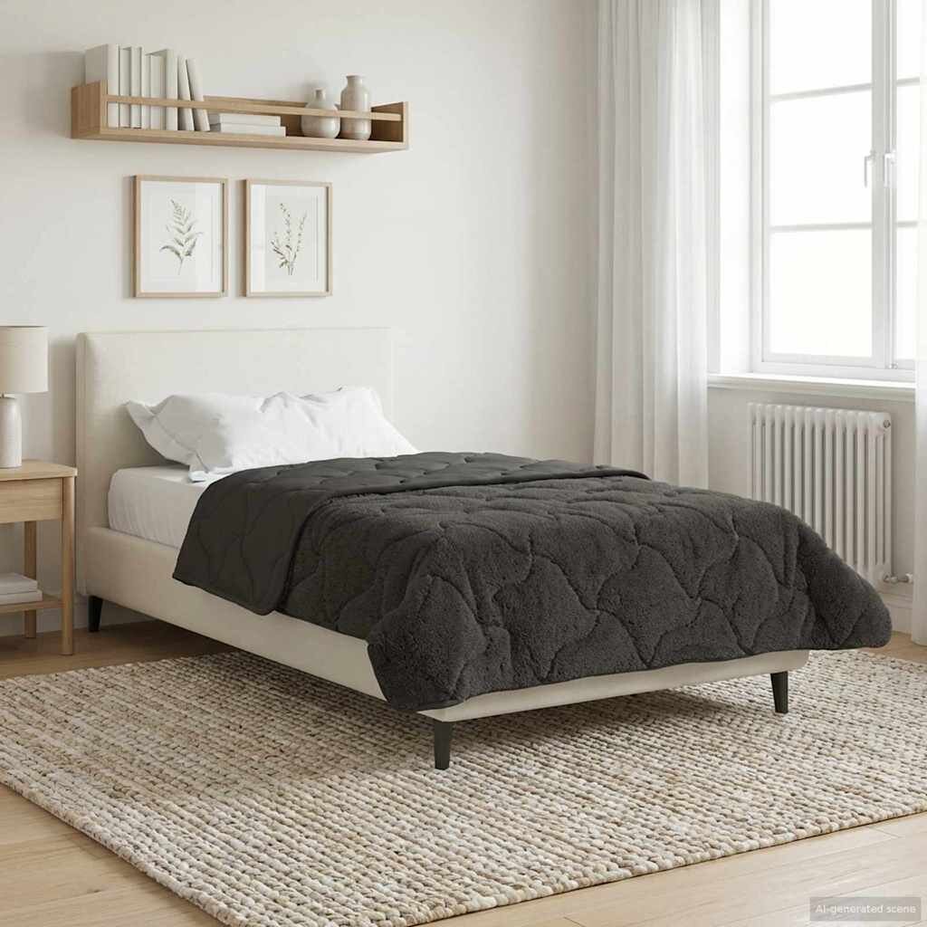 vidaXL Зимен юрган 155 x 220 cm Зима Антрацит Дишащo