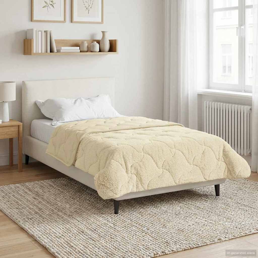 vidaXL Зимен юрган 155 x 220 cm Зима Крем Дишащo